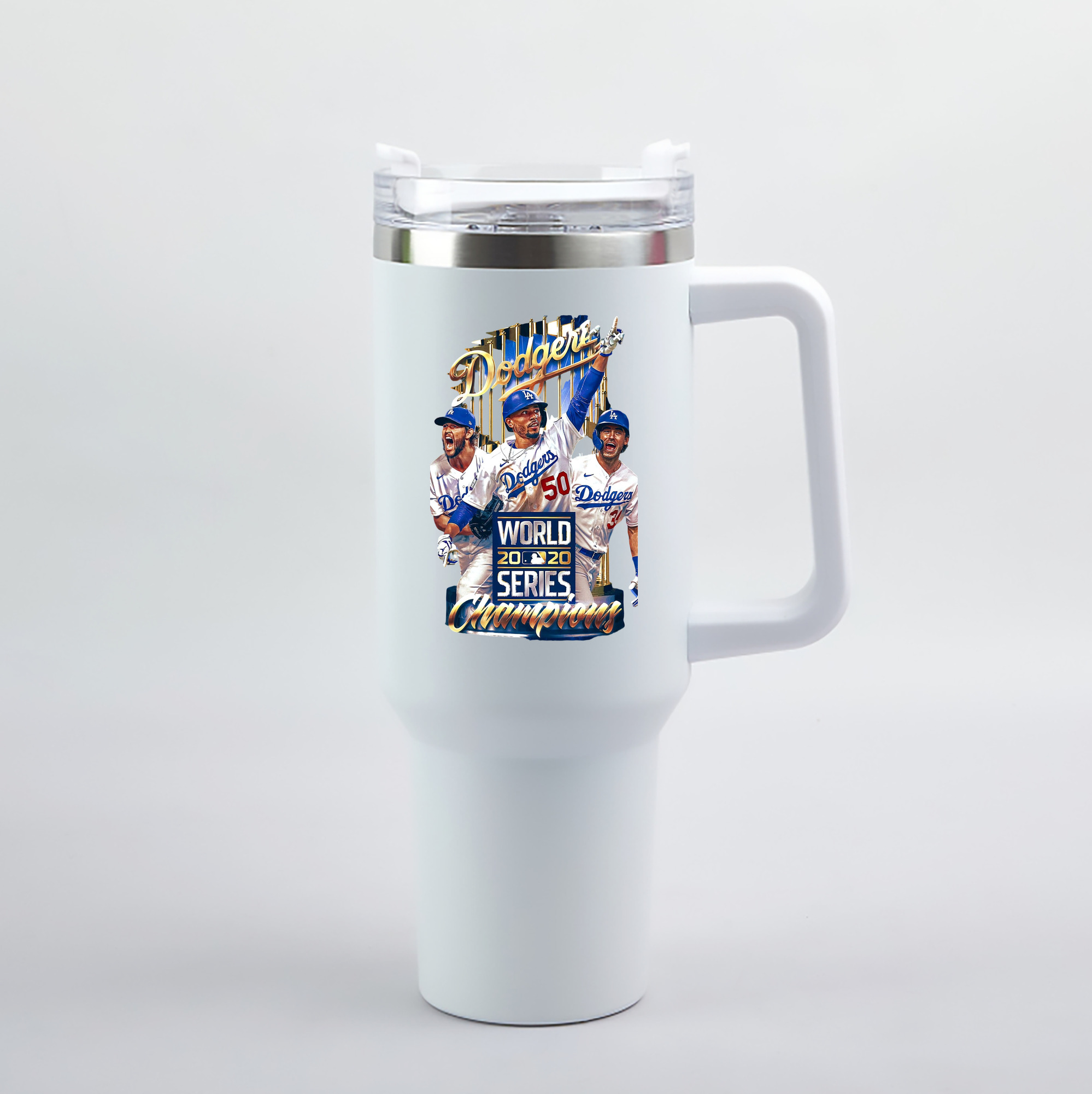  40oz Handle Car Tumbler – Durable Stainless Steel Travel Mug With UV Print – Double Wall Insulated, Fits Most Car Cup Holders