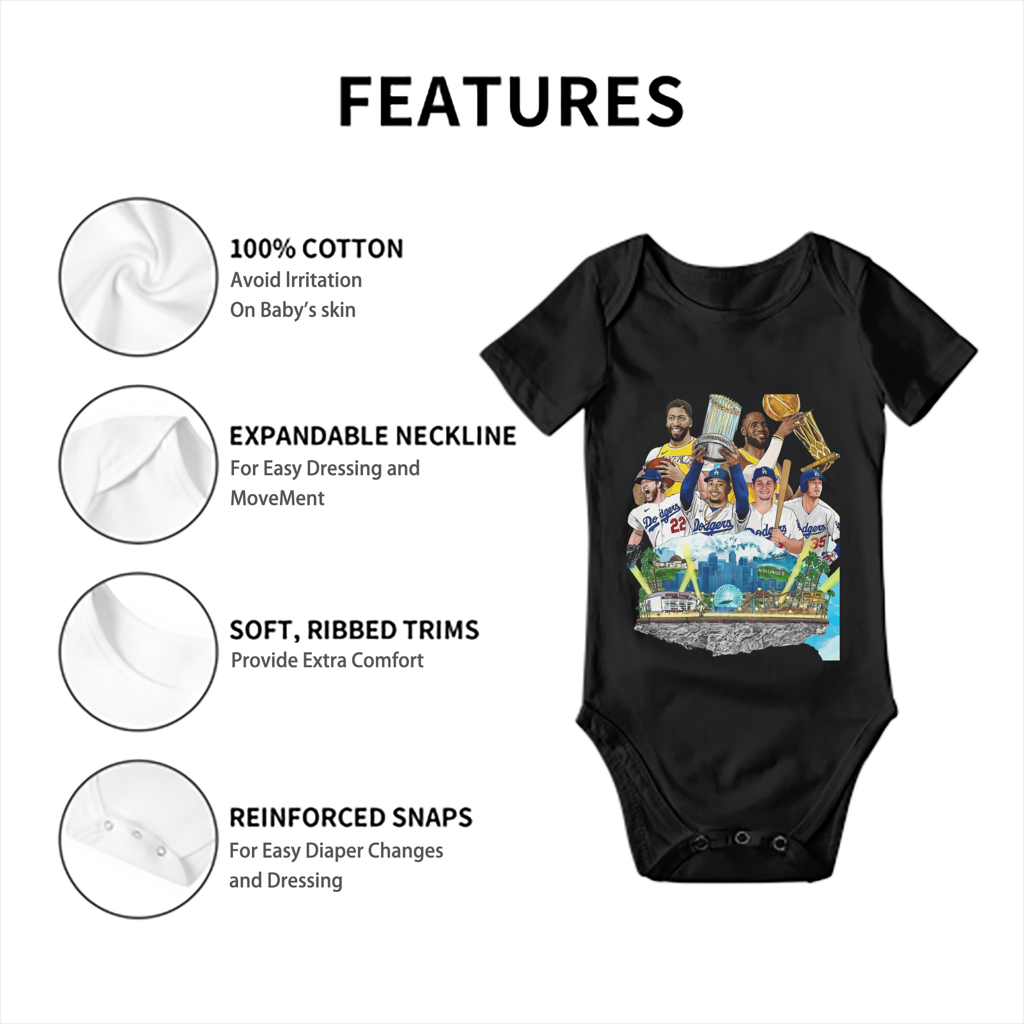  Baby Short Sleeve Romper – 100% Cotton Soft & Breathable Digital Print Onesie With Easy Snap Closure And Envelope Shoulder – Comfortable For Daily Wear & Travel
