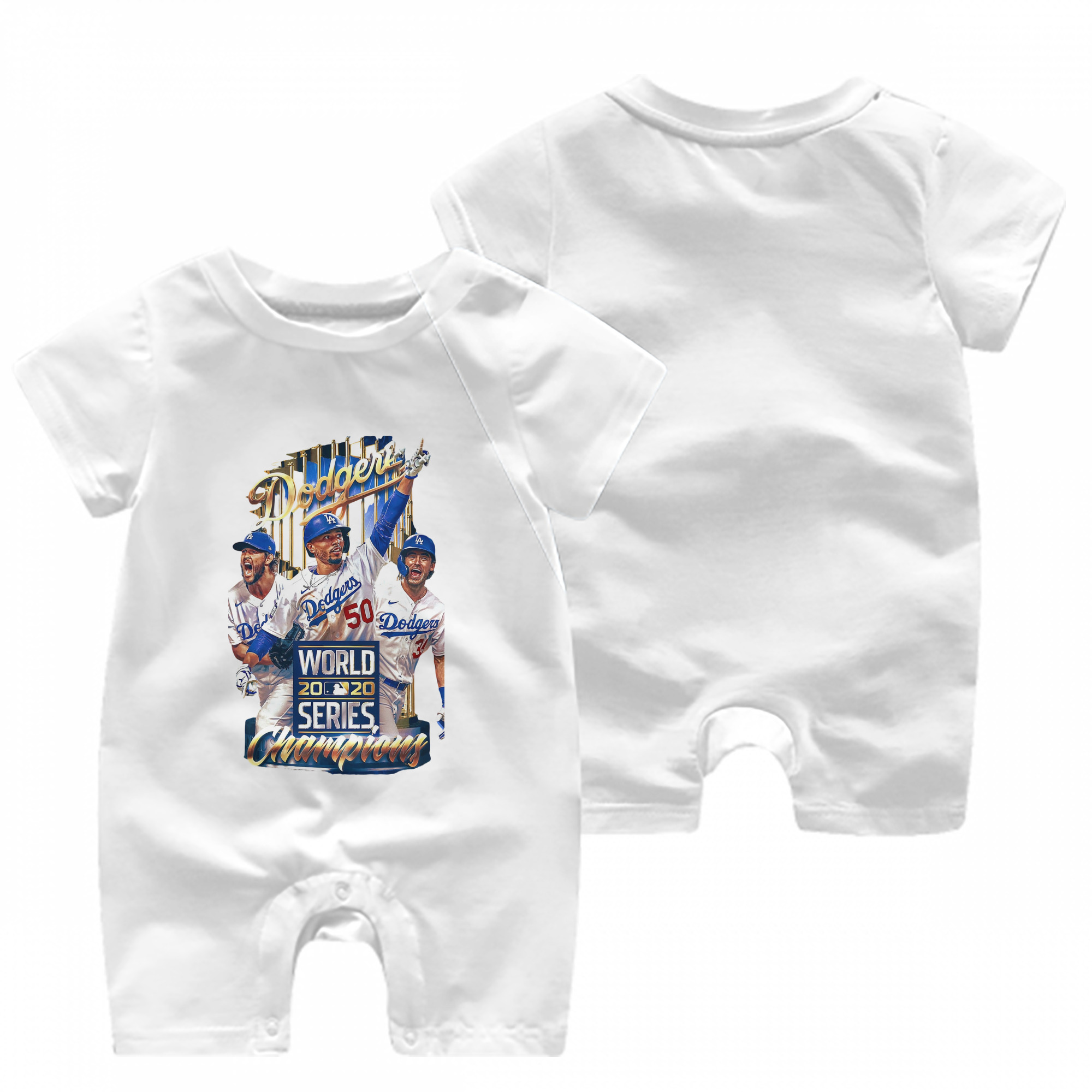  Baby Short Sleeve Onesie – 100% Cotton Soft & Breathable Digital Print Romper – Double-Sided Print, Snap Closure For Easy Diaper Changes – Comfortable For Boys & Girls