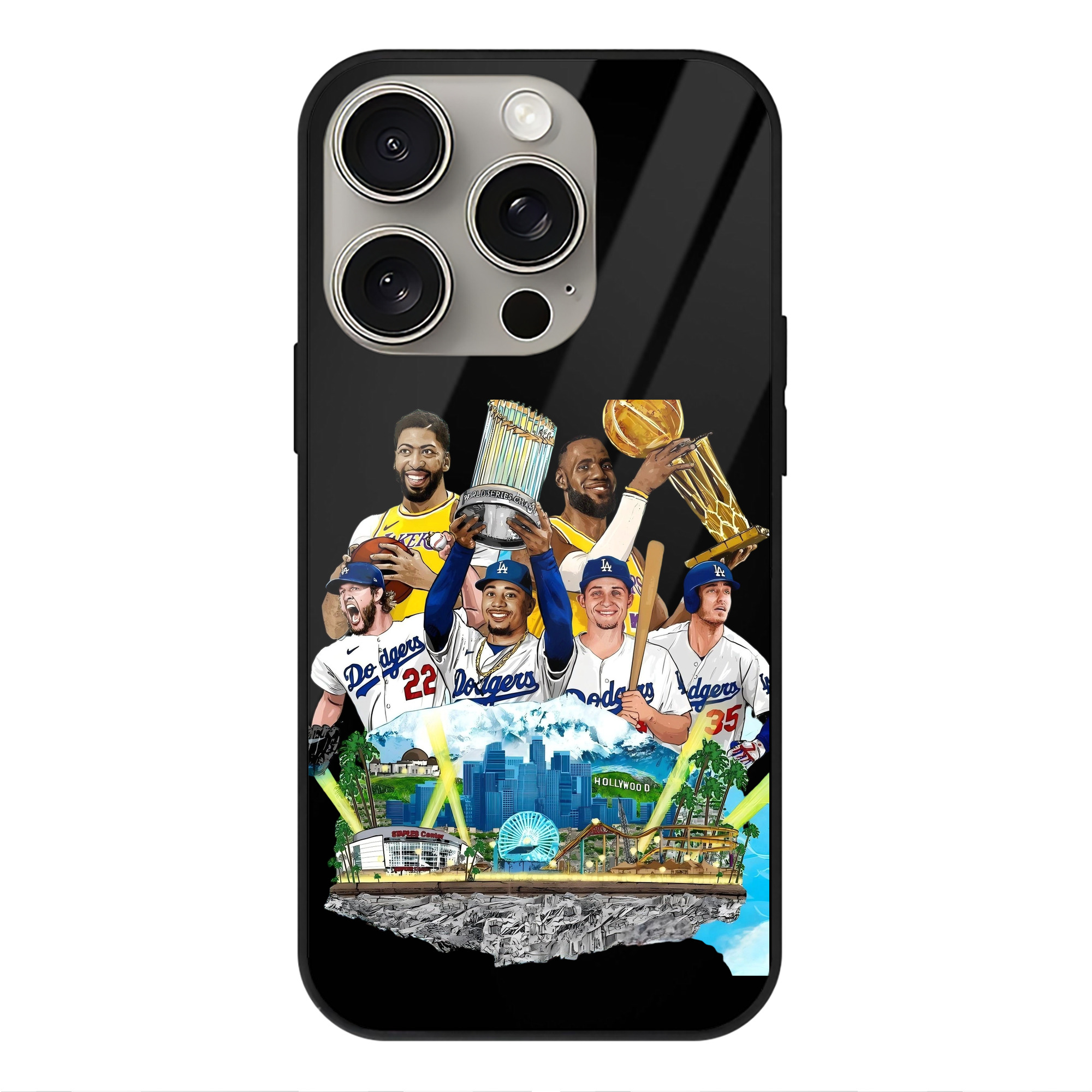  IPhone 15 Pro Mirror Phone Case – UV Printed Glass + TPU – Scratch-Resistant, Wireless Charging Compatible, Precise Fit & Stylish Design