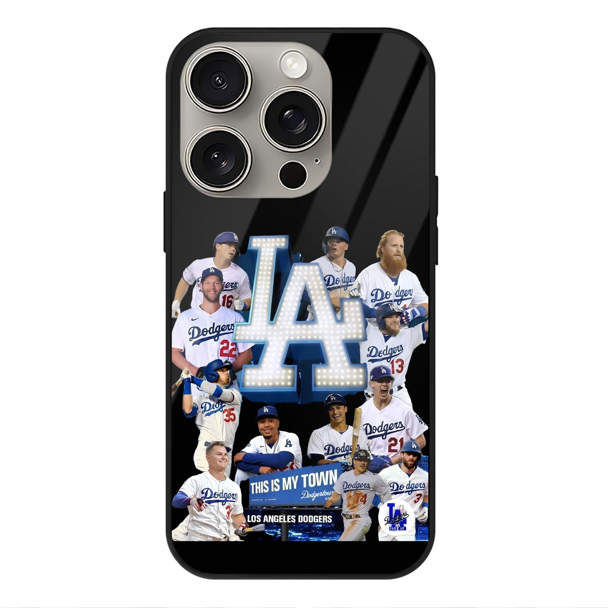  IPhone 15 Pro Mirror Phone Case – UV Printed Glass + TPU – Scratch-Resistant, Wireless Charging Compatible, Precise Fit & Stylish Design