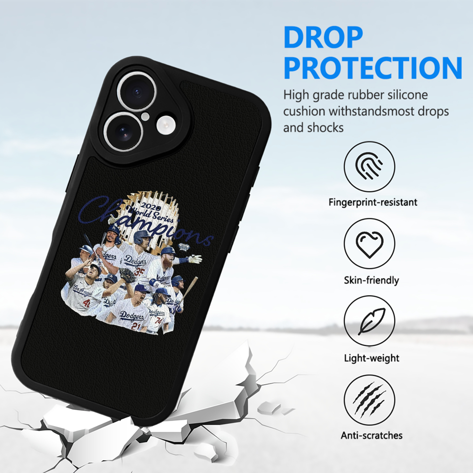  IPhone 16 Silicone Leather Case – UV Print, Lambskin Texture – Perfect Fit, Wireless Charging Compatible, Scratch Resistant, Precise Cutouts – Stylish Protection For IPhone 16