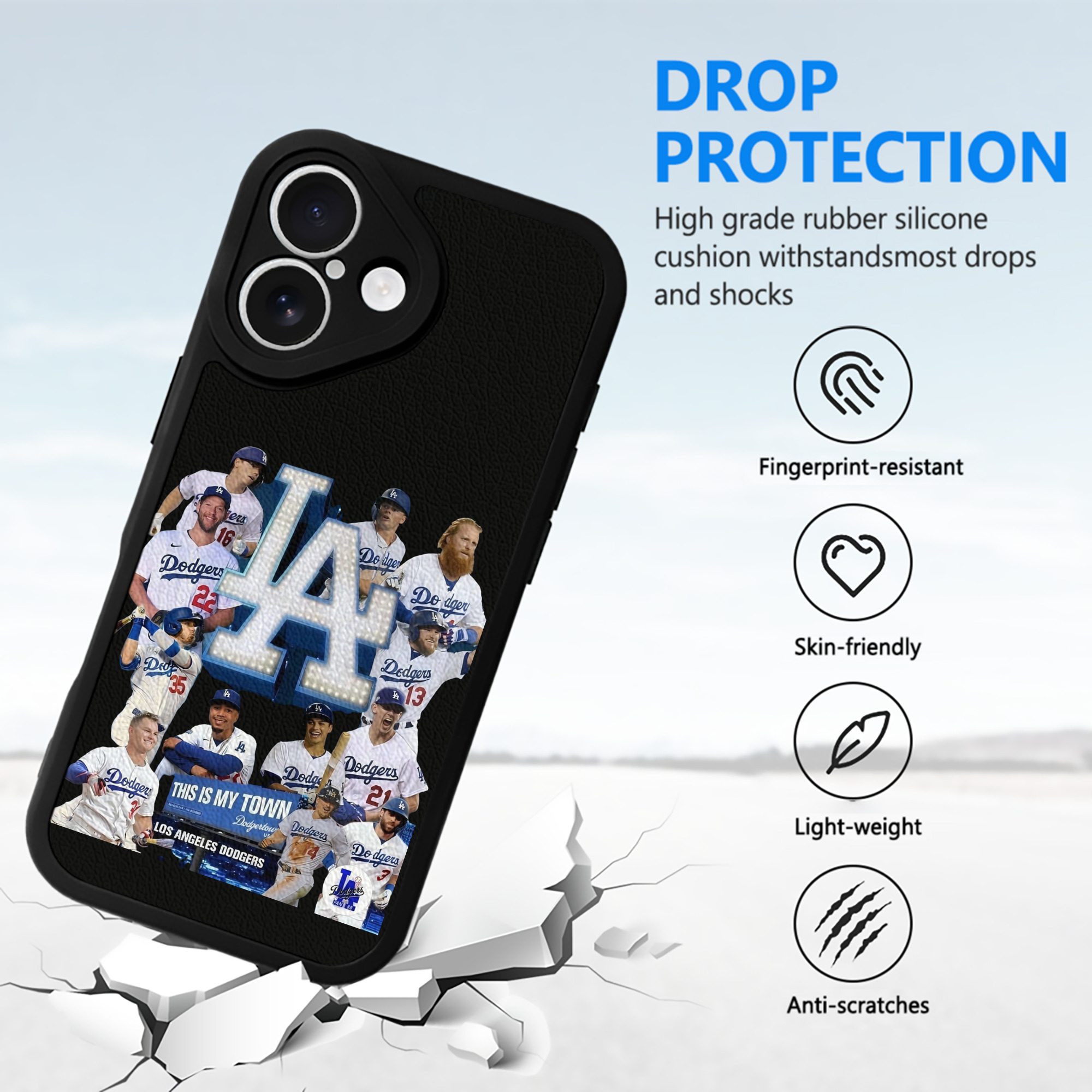  IPhone 16 Silicone Leather Case – UV Print, Lambskin Texture – Perfect Fit, Wireless Charging Compatible, Scratch Resistant, Precise Cutouts – Stylish Protection For IPhone 16