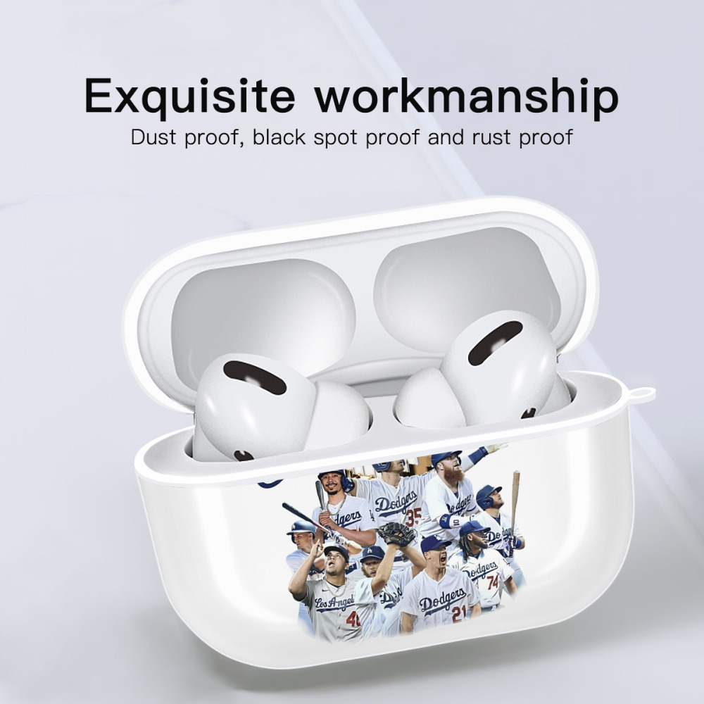  AirPods Pro Hard Case White With Keychain, Durable Flexible PC, Precise Cutouts, Anti-Fingerprint, Yellowing & Scratch Resistant, Full Protection, Washable