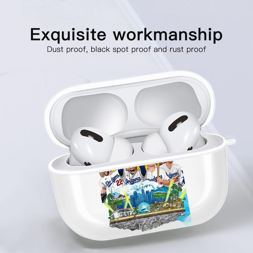  AirPods Pro Hard Case White With Keychain, Durable Flexible PC, Precise Cutouts, Anti-Fingerprint, Yellowing & Scratch Resistant, Full Protection, Washable