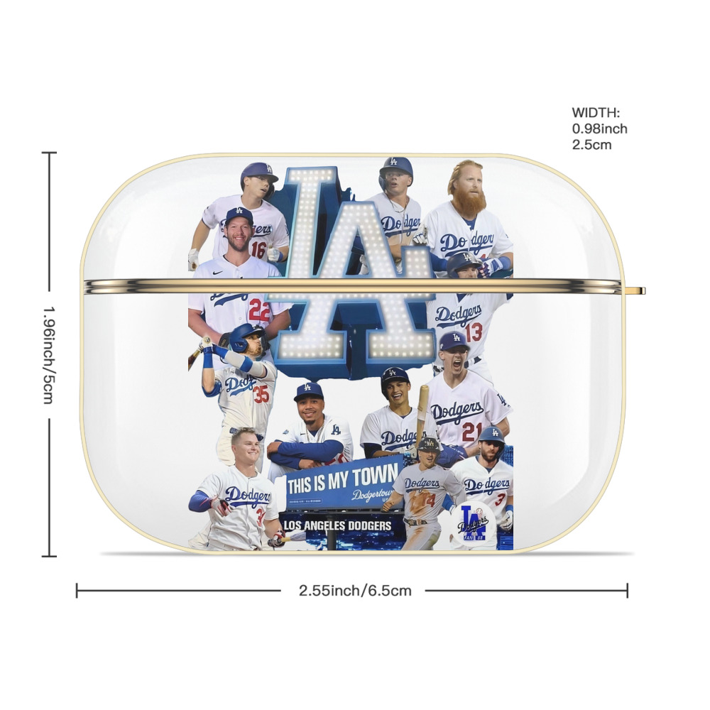  Luxury Gold AirPods Pro Case With Keychain, Flexible PC Material, Full Protection, Precise Cutouts, Anti-Fingerprint, Washable, Durable Design