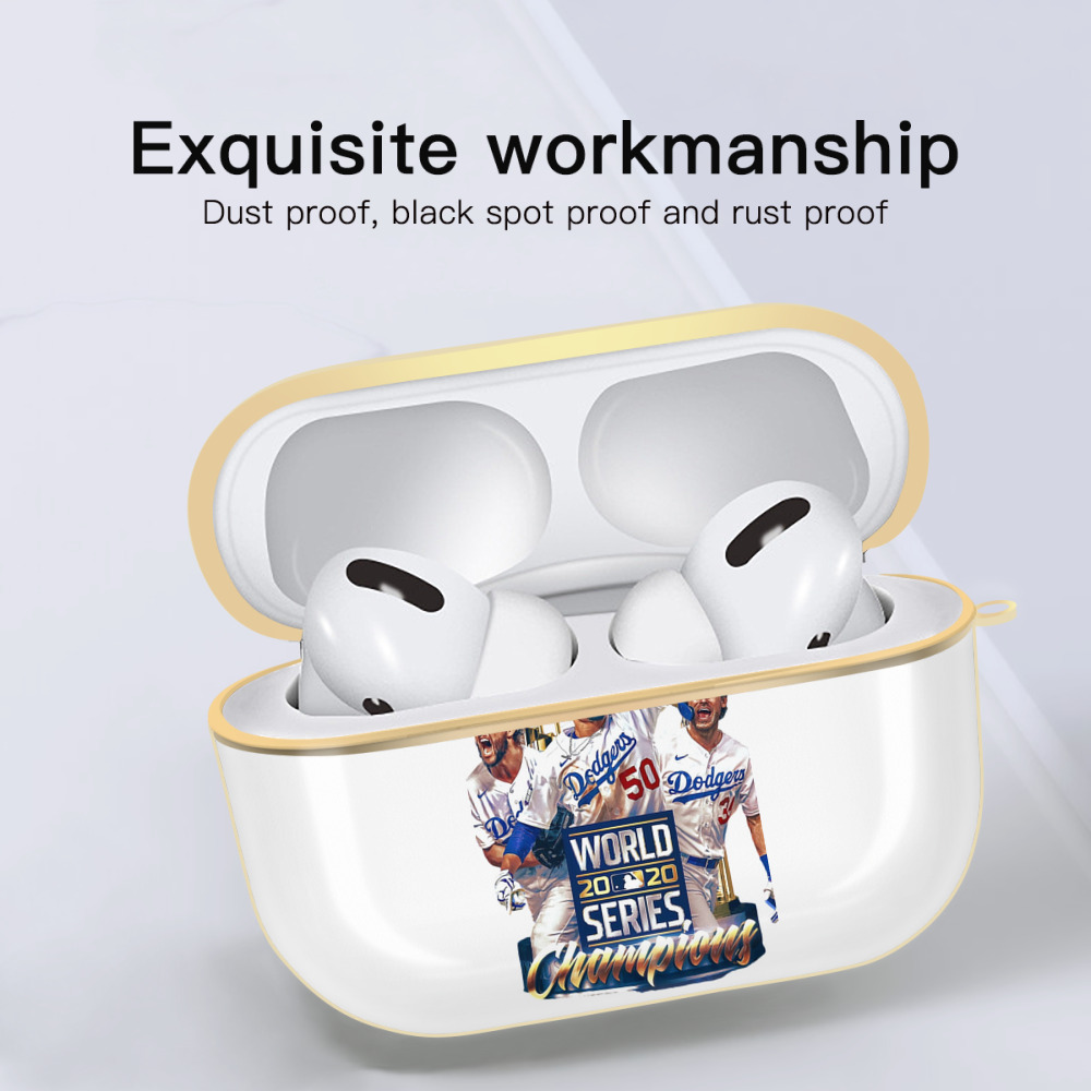  Luxury Gold AirPods Pro Case With Keychain, Flexible PC Material, Full Protection, Precise Cutouts, Anti-Fingerprint, Washable, Durable Design