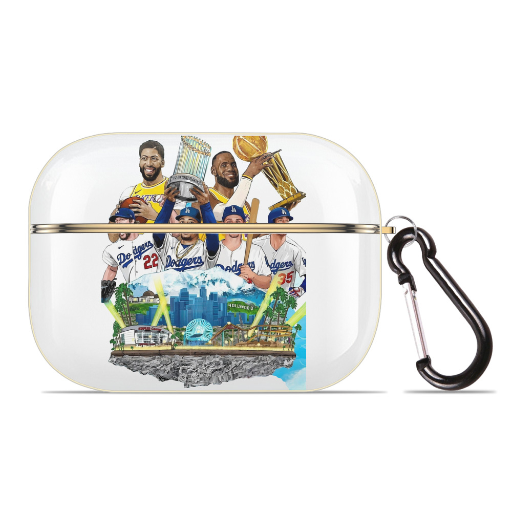  Luxury Gold AirPods Pro Case With Keychain, Flexible PC Material, Full Protection, Precise Cutouts, Anti-Fingerprint, Washable, Durable Design