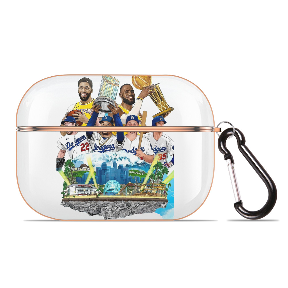  AirPods Pro Protective Case Rose Gold, Flexible PC Material, Precise Fit, Anti-Slip Cover, Full Protection, Fingerprint Resistant, Washable With Keychain