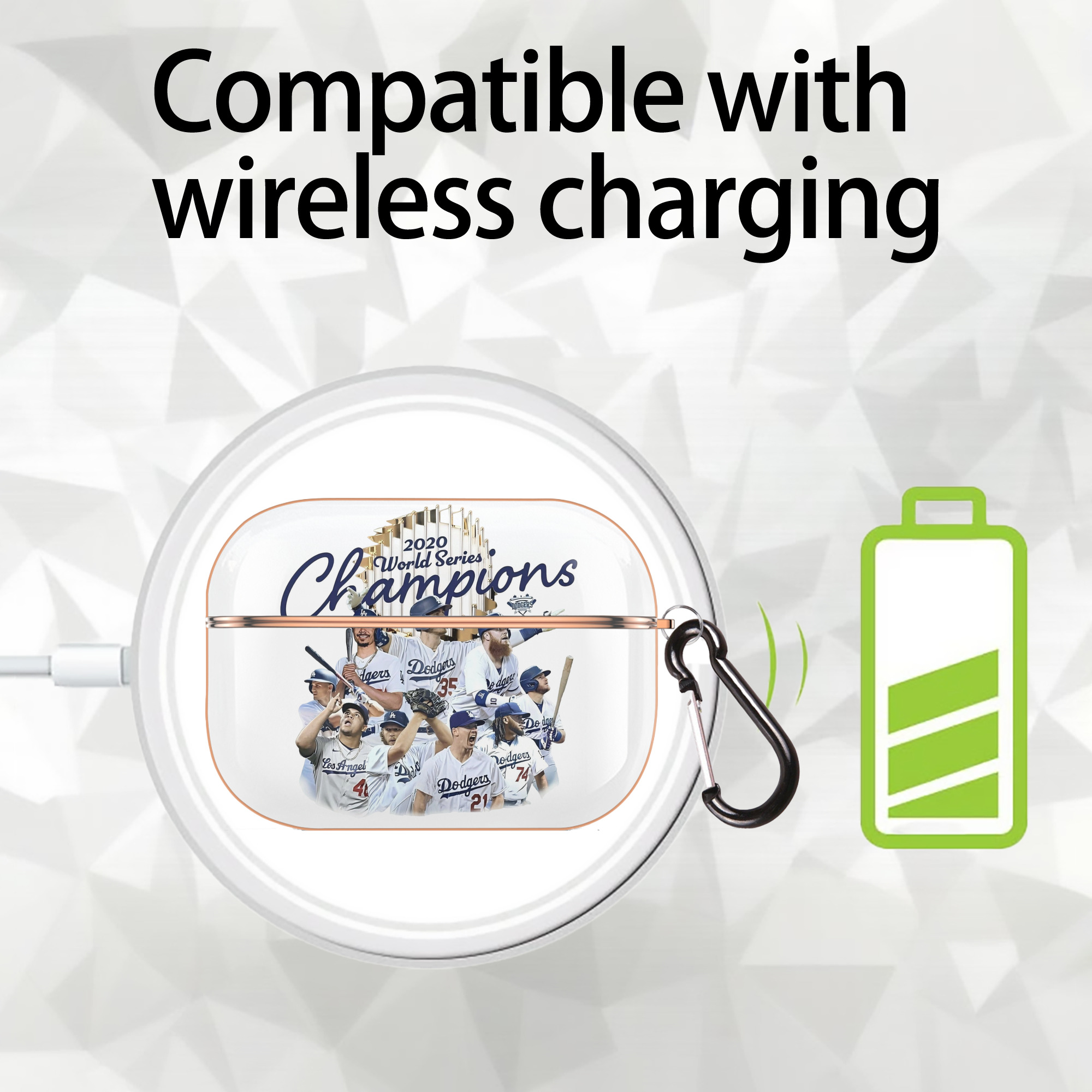  AirPods Pro Protective Case Rose Gold, Flexible PC Material, Precise Fit, Anti-Slip Cover, Full Protection, Fingerprint Resistant, Washable With Keychain