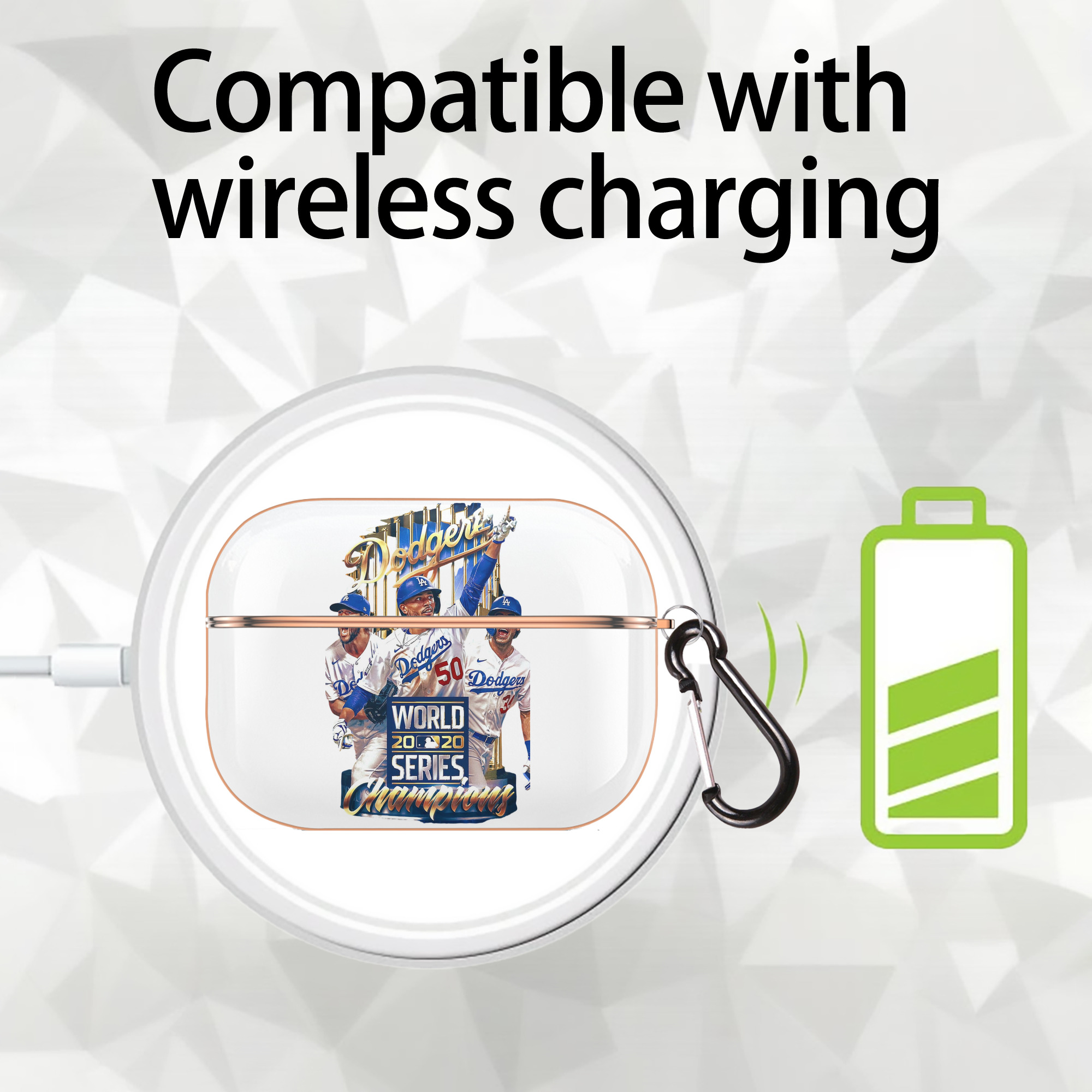  AirPods Pro Protective Case Rose Gold, Flexible PC Material, Precise Fit, Anti-Slip Cover, Full Protection, Fingerprint Resistant, Washable With Keychain