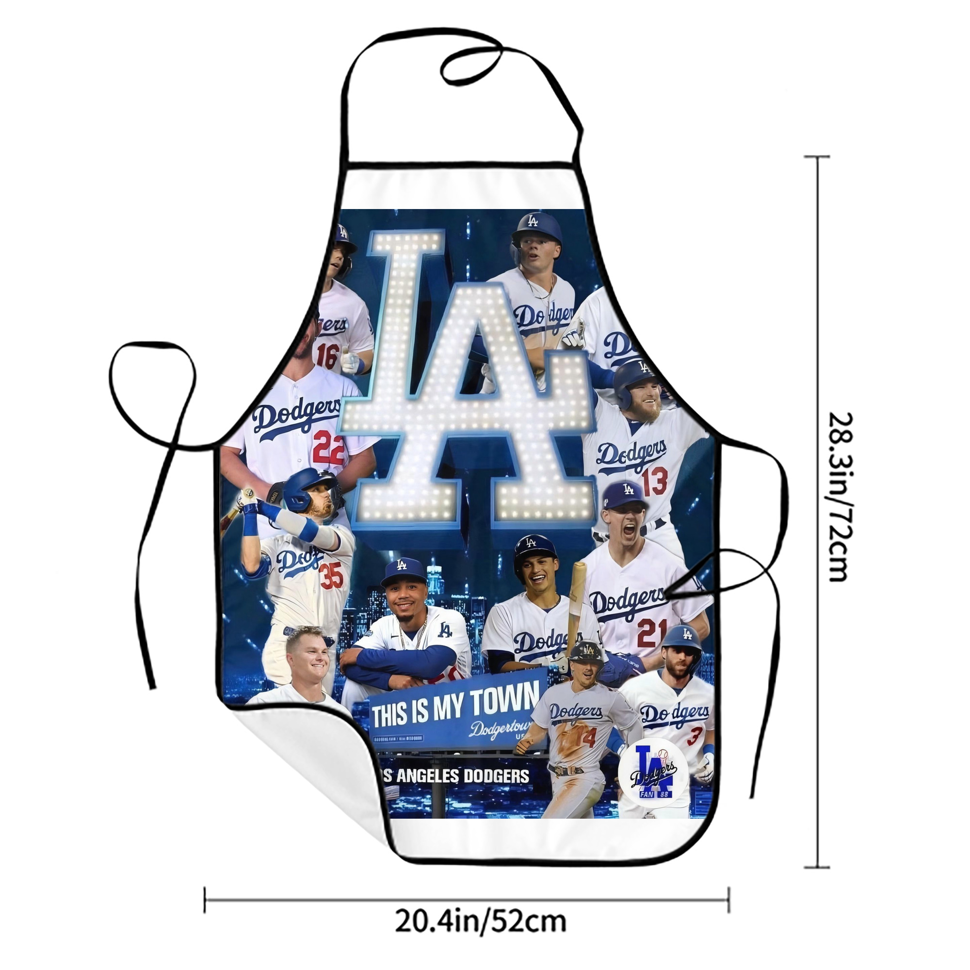  Stain-Resistant Polyester Apron With Pocket – Full Print, Waterproof, Anti-Wrinkle, Anti-Pilling – Ideal For Kitchen, BBQ, Restaurant, Salon & More