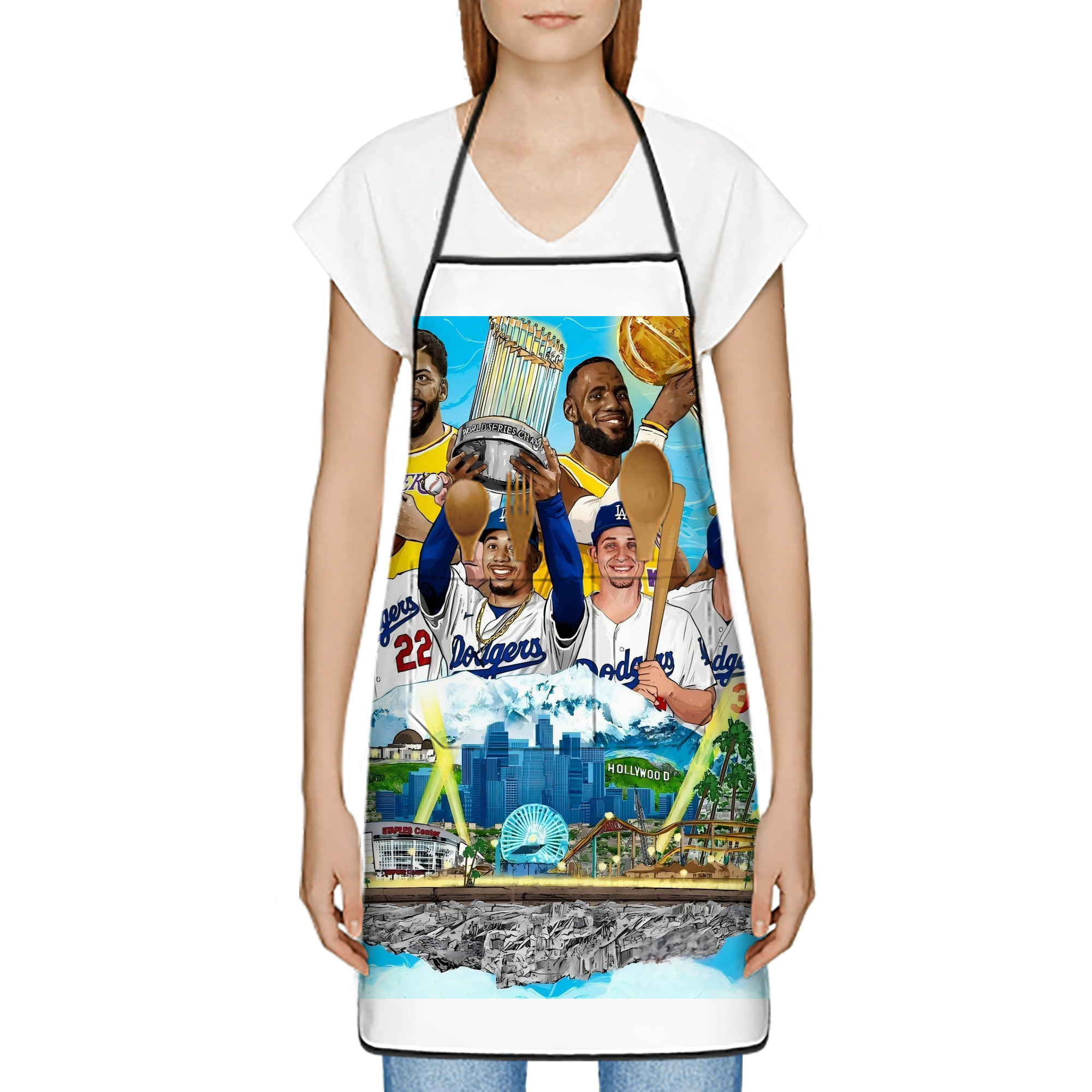  Stain-Resistant Polyester Apron With Pocket – Full Print, Waterproof, Anti-Wrinkle, Anti-Pilling – Ideal For Kitchen, BBQ, Restaurant, Salon & More