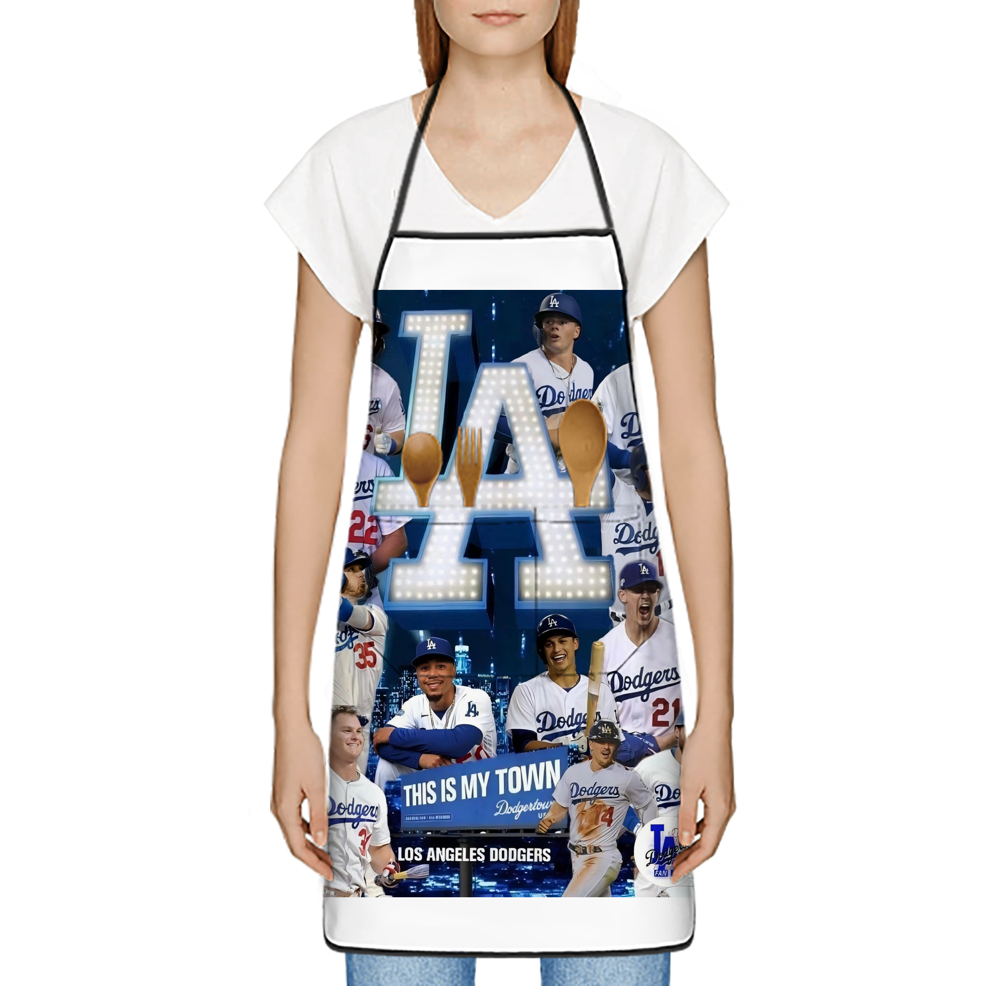  Stain-Resistant Polyester Apron With Pocket – Full Print, Waterproof, Anti-Wrinkle, Anti-Pilling – Ideal For Kitchen, BBQ, Restaurant, Salon & More