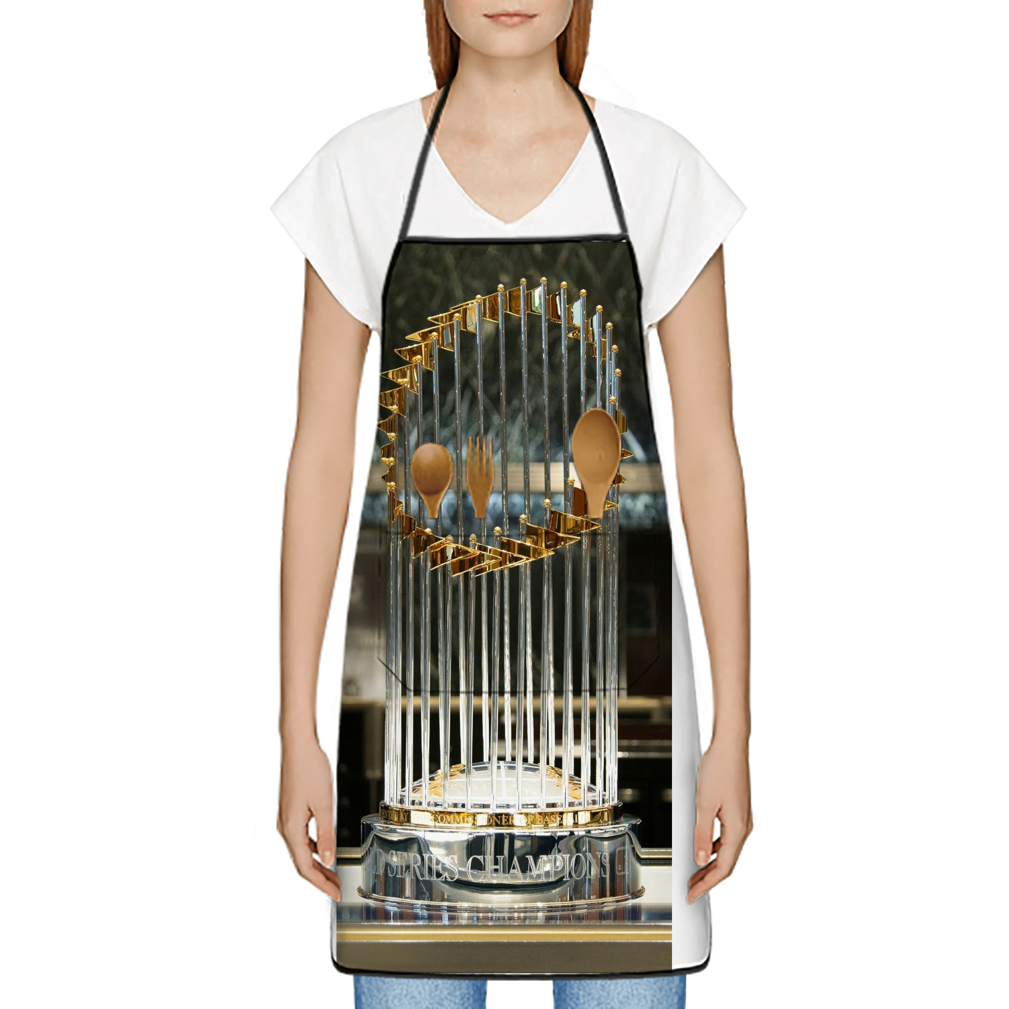  Stain-Resistant Polyester Apron With Pocket – Full Print, Waterproof, Anti-Wrinkle, Anti-Pilling – Ideal For Kitchen, BBQ, Restaurant, Salon & More