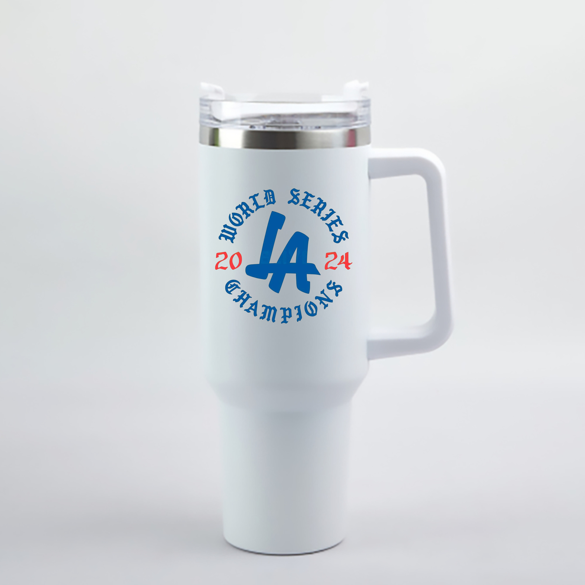  40oz Handle Car Cup With Crystal Sticker Design – Durable Stainless Steel Travel Mug With Reusable Straw – Double Wall Insulated