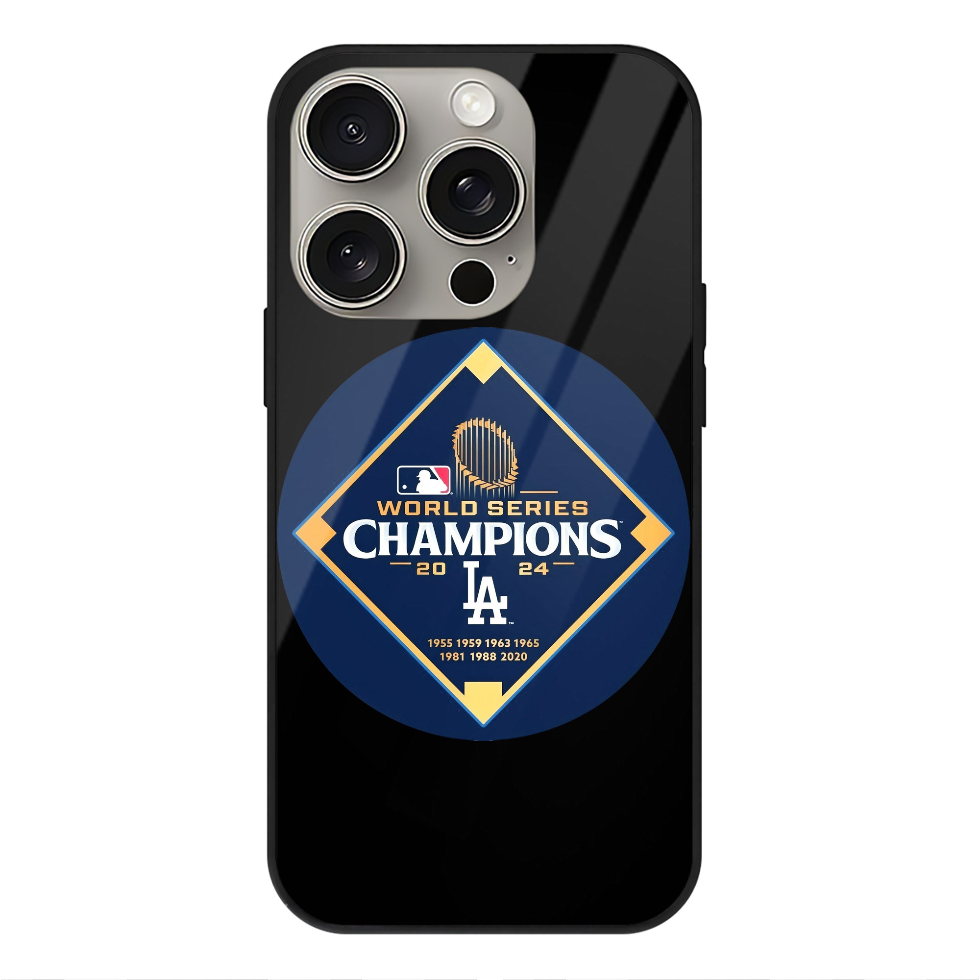  IPhone 15 Pro Mirror Phone Case – UV Printed Glass + TPU – Scratch-Resistant, Wireless Charging Compatible, Precise Fit & Stylish Design