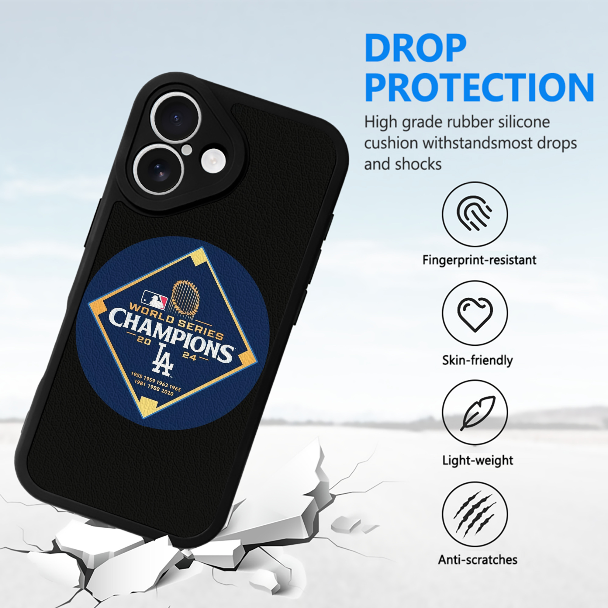  IPhone 16 Silicone Leather Case – UV Print, Lambskin Texture – Perfect Fit, Wireless Charging Compatible, Scratch Resistant, Precise Cutouts – Stylish Protection For IPhone 16