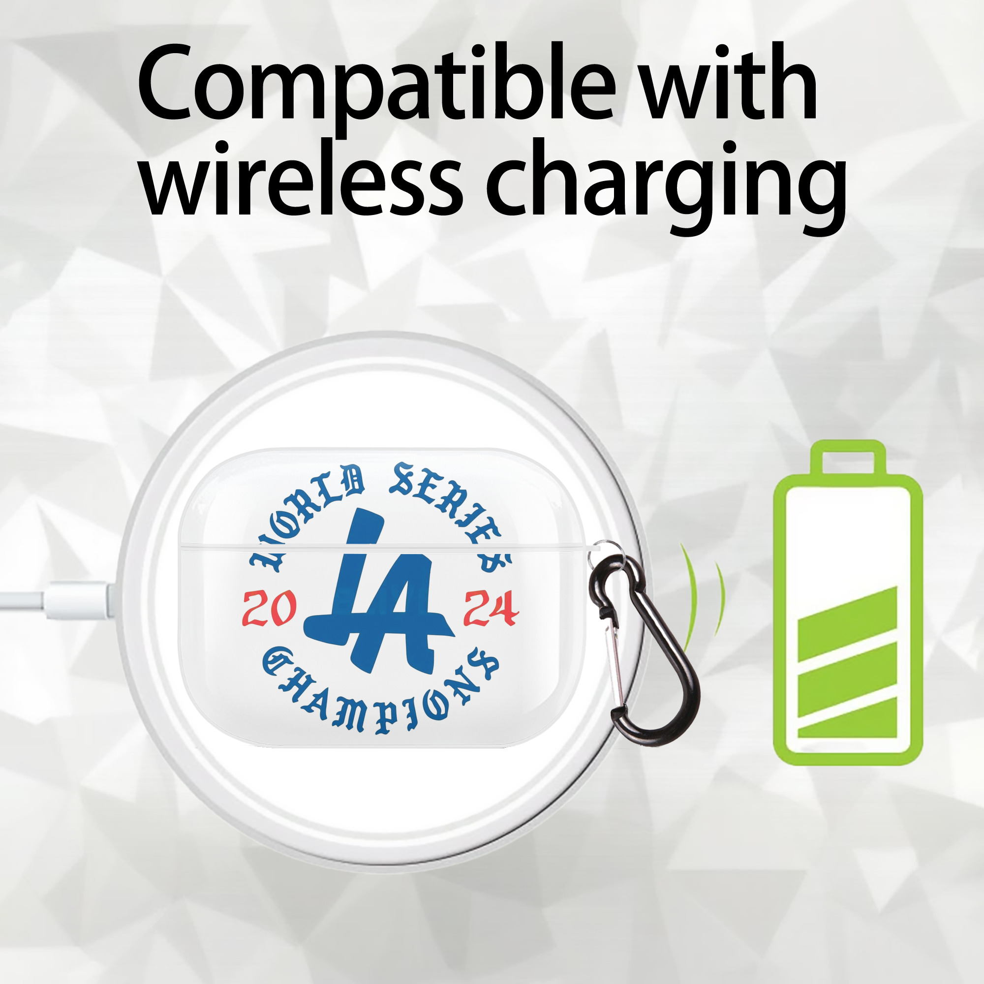  AirPods Pro Hard Case White With Keychain, Durable Flexible PC, Precise Cutouts, Anti-Fingerprint, Yellowing & Scratch Resistant, Full Protection, Washable