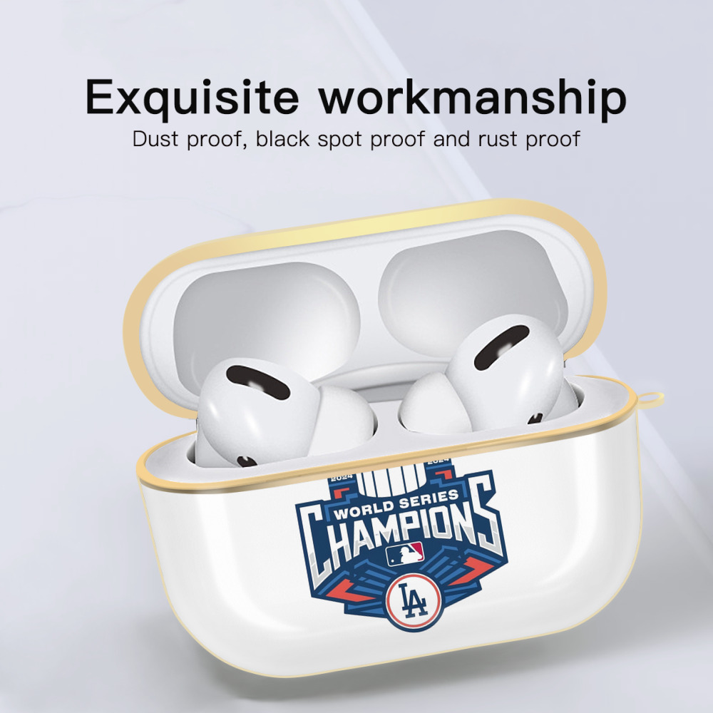  Luxury Gold AirPods Pro Case With Keychain, Flexible PC Material, Full Protection, Precise Cutouts, Anti-Fingerprint, Washable, Durable Design