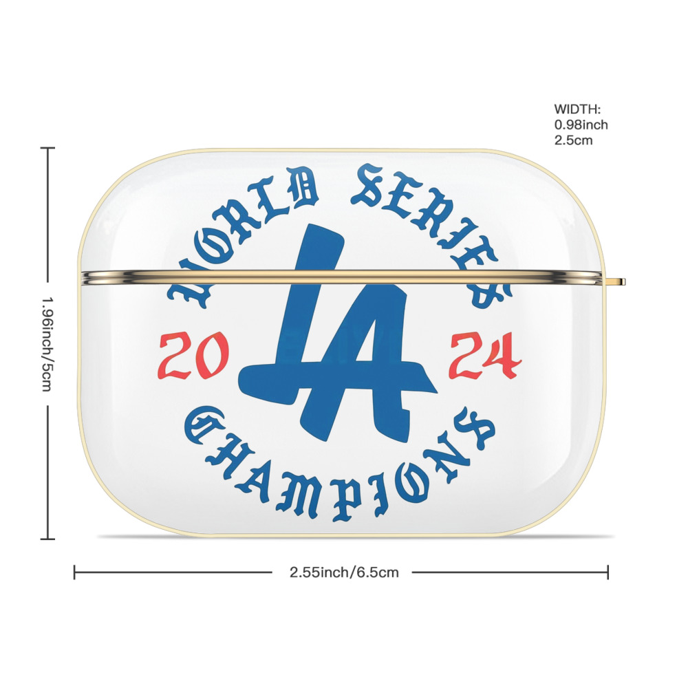  Luxury Gold AirPods Pro Case With Keychain, Flexible PC Material, Full Protection, Precise Cutouts, Anti-Fingerprint, Washable, Durable Design