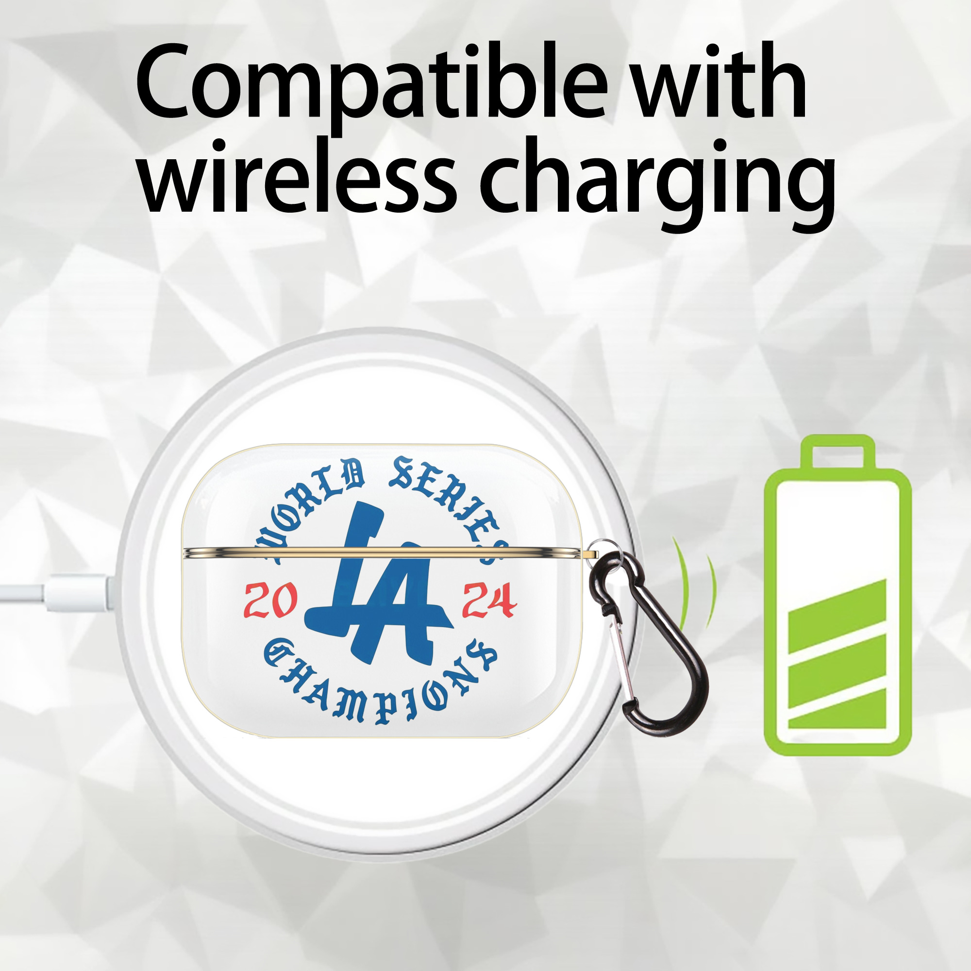  Luxury Gold AirPods Pro Case With Keychain, Flexible PC Material, Full Protection, Precise Cutouts, Anti-Fingerprint, Washable, Durable Design