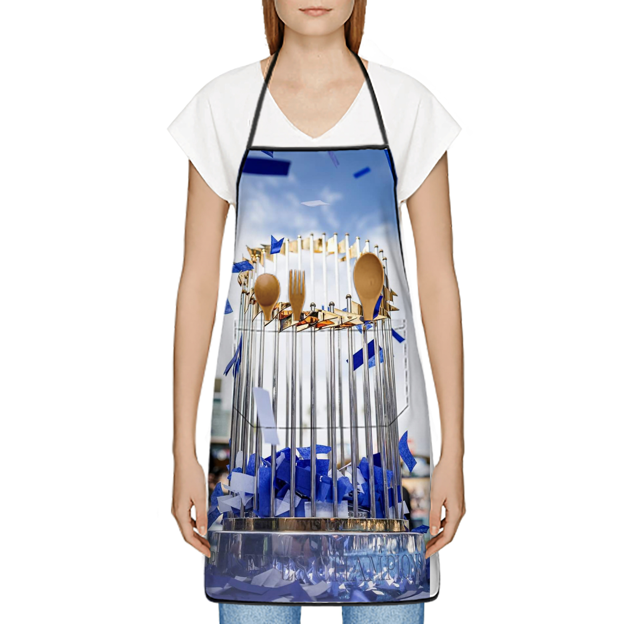  Stain-Resistant Polyester Apron With Pocket – Full Print, Waterproof, Anti-Wrinkle, Anti-Pilling – Ideal For Kitchen, BBQ, Restaurant, Salon & More