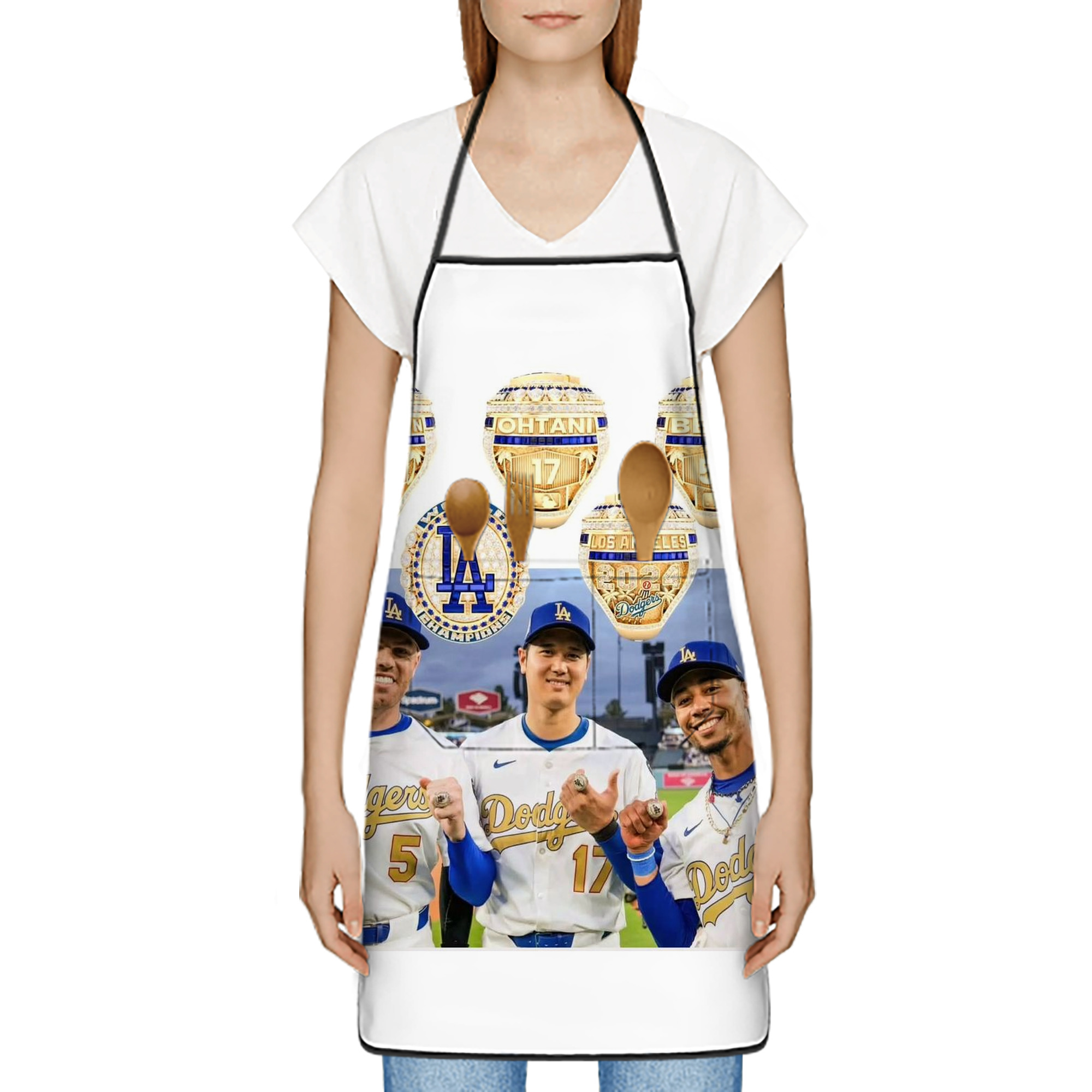  Stain-Resistant Polyester Apron With Pocket – Full Print, Waterproof, Anti-Wrinkle, Anti-Pilling – Ideal For Kitchen, BBQ, Restaurant, Salon & More