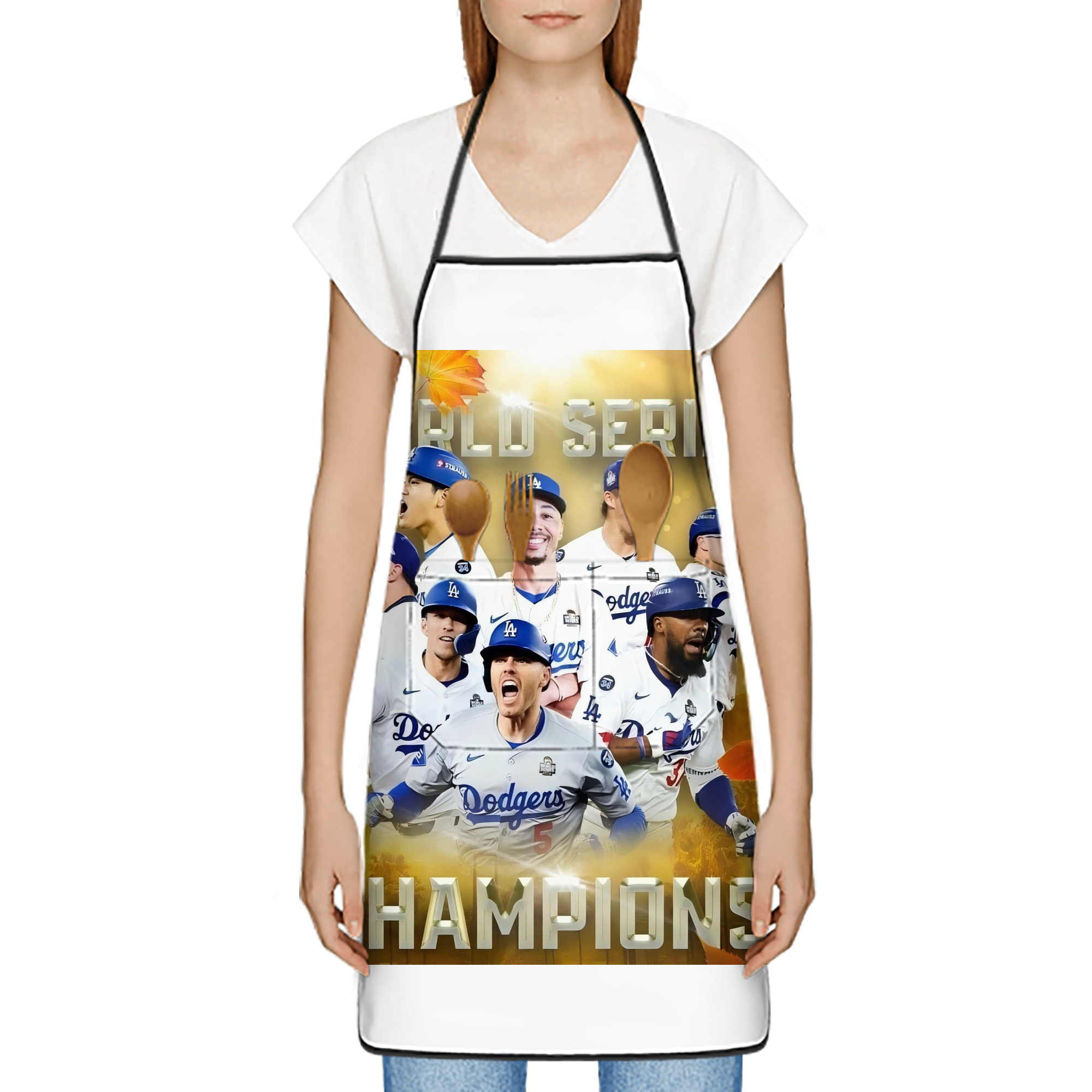  Stain-Resistant Polyester Apron With Pocket – Full Print, Waterproof, Anti-Wrinkle, Anti-Pilling – Ideal For Kitchen, BBQ, Restaurant, Salon & More