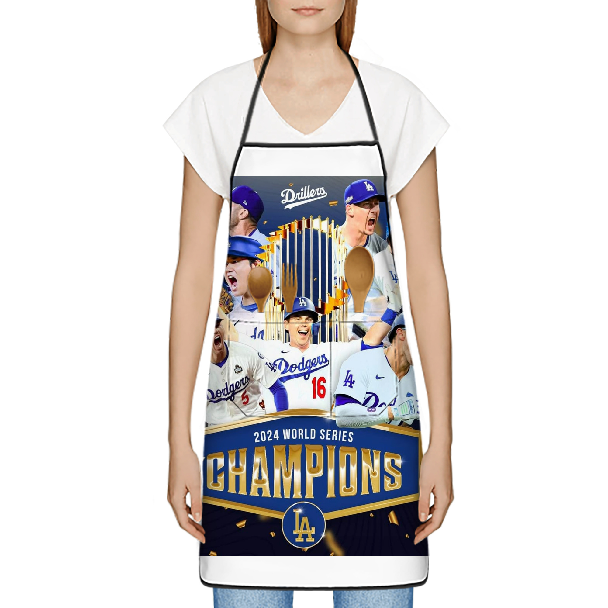  Stain-Resistant Polyester Apron With Pocket – Full Print, Waterproof, Anti-Wrinkle, Anti-Pilling – Ideal For Kitchen, BBQ, Restaurant, Salon & More