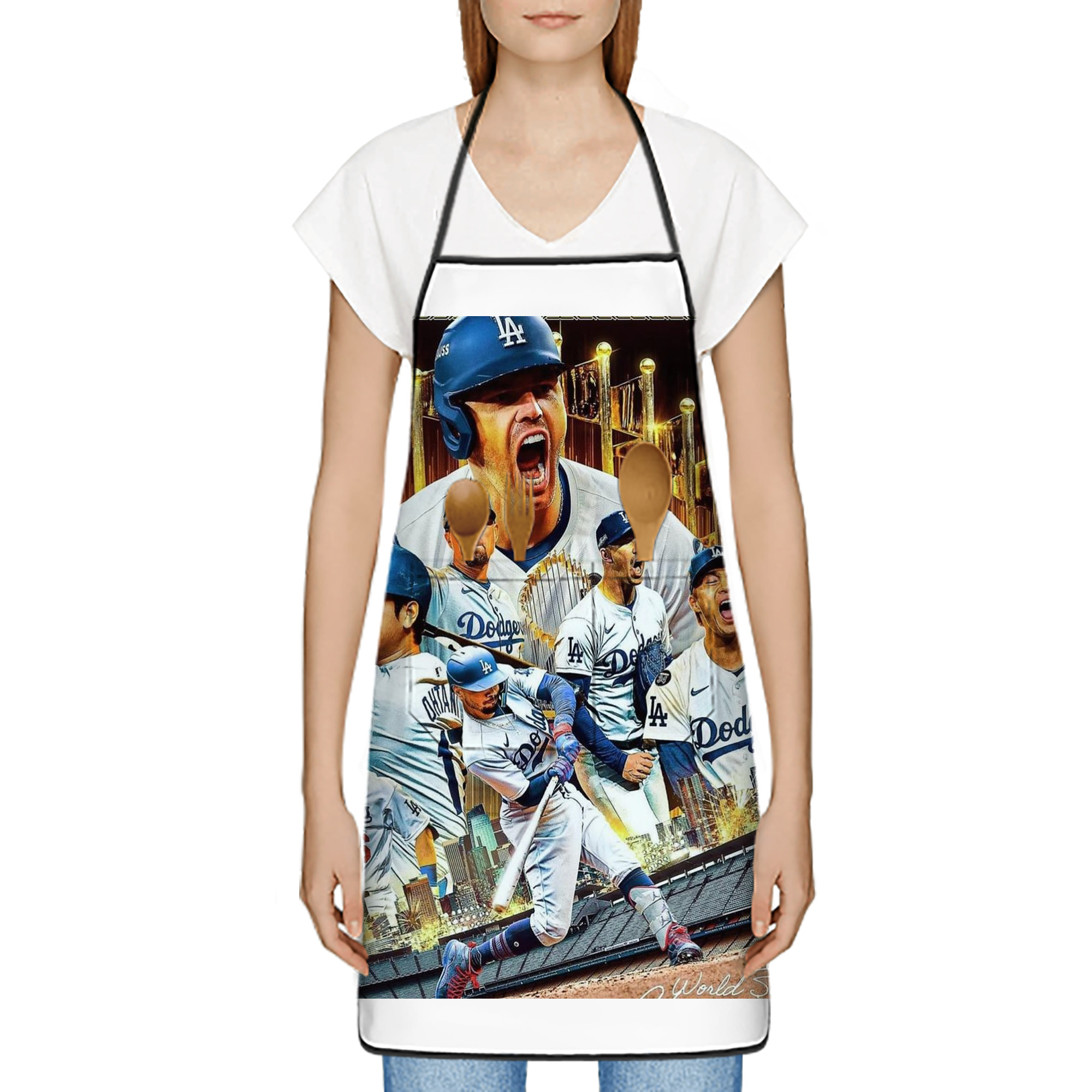  Stain-Resistant Polyester Apron With Pocket – Full Print, Waterproof, Anti-Wrinkle, Anti-Pilling – Ideal For Kitchen, BBQ, Restaurant, Salon & More