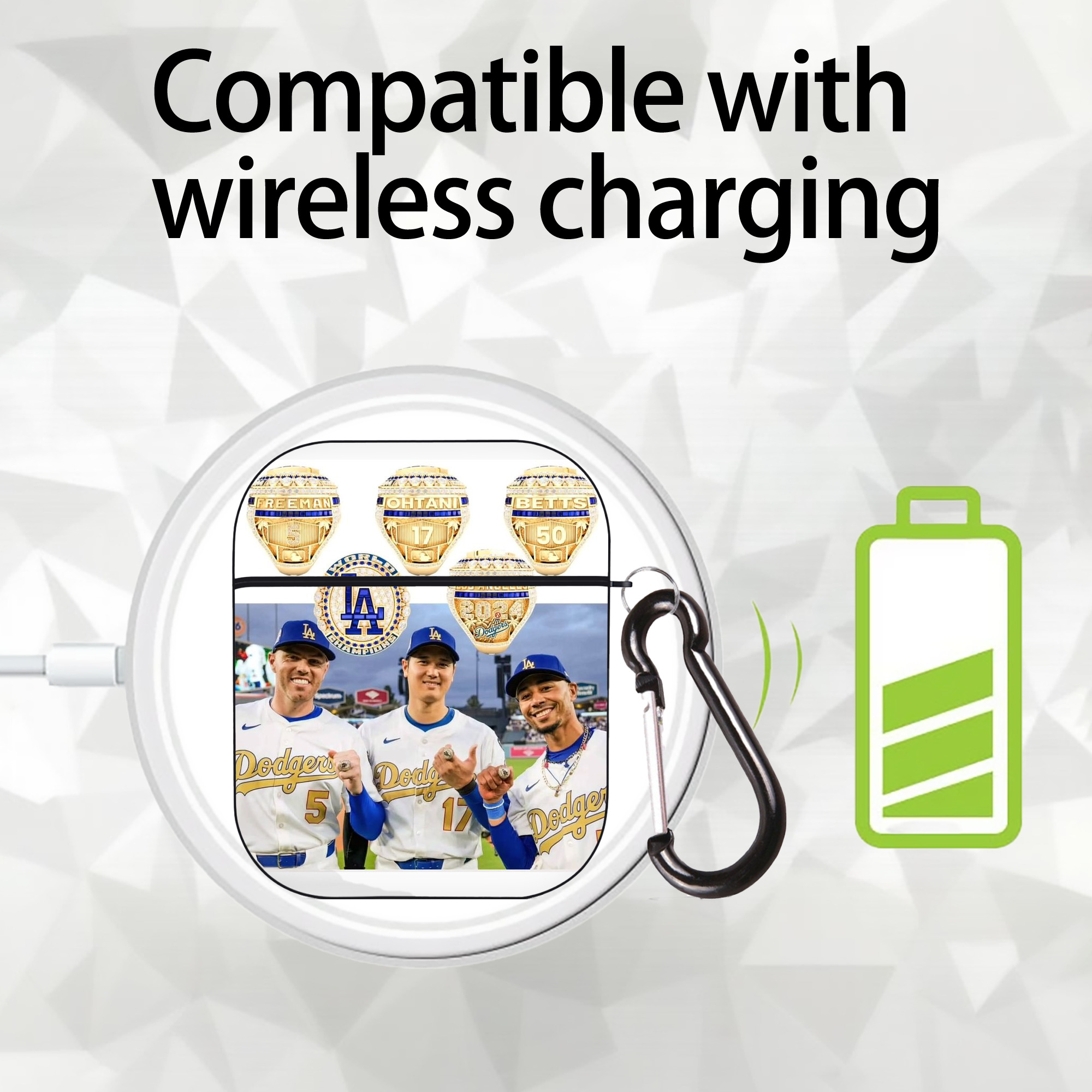  AirPods 2 Case Hard Shell Black, Flexible PC Material, Precise Cutouts, Full Protection, Anti-Fingerprint, Washable, Includes Keychain – Durable & Slim Design