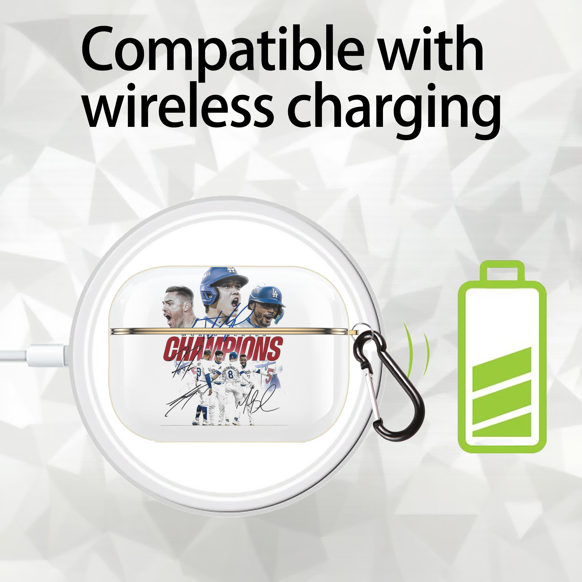  Luxury Gold AirPods Pro Case With Keychain, Flexible PC Material, Full Protection, Precise Cutouts, Anti-Fingerprint, Washable, Durable Design