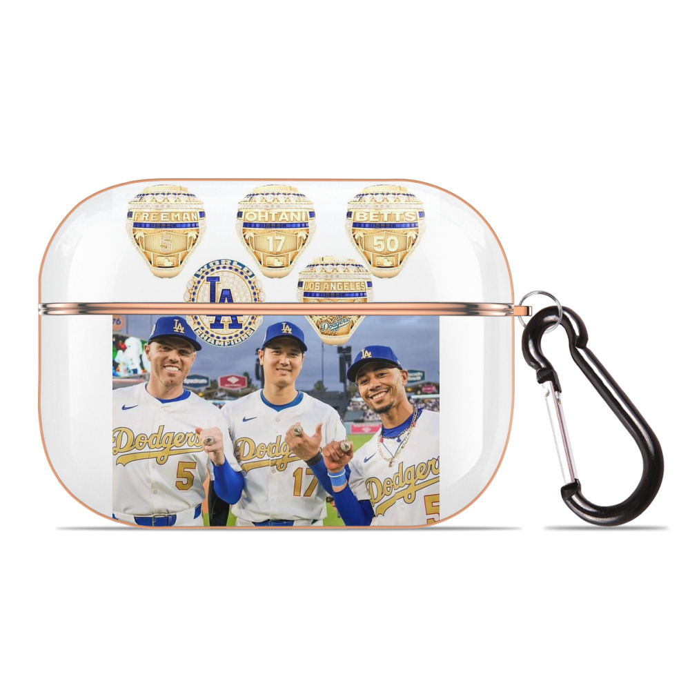  AirPods Pro Protective Case Rose Gold, Flexible PC Material, Precise Fit, Anti-Slip Cover, Full Protection, Fingerprint Resistant, Washable With Keychain