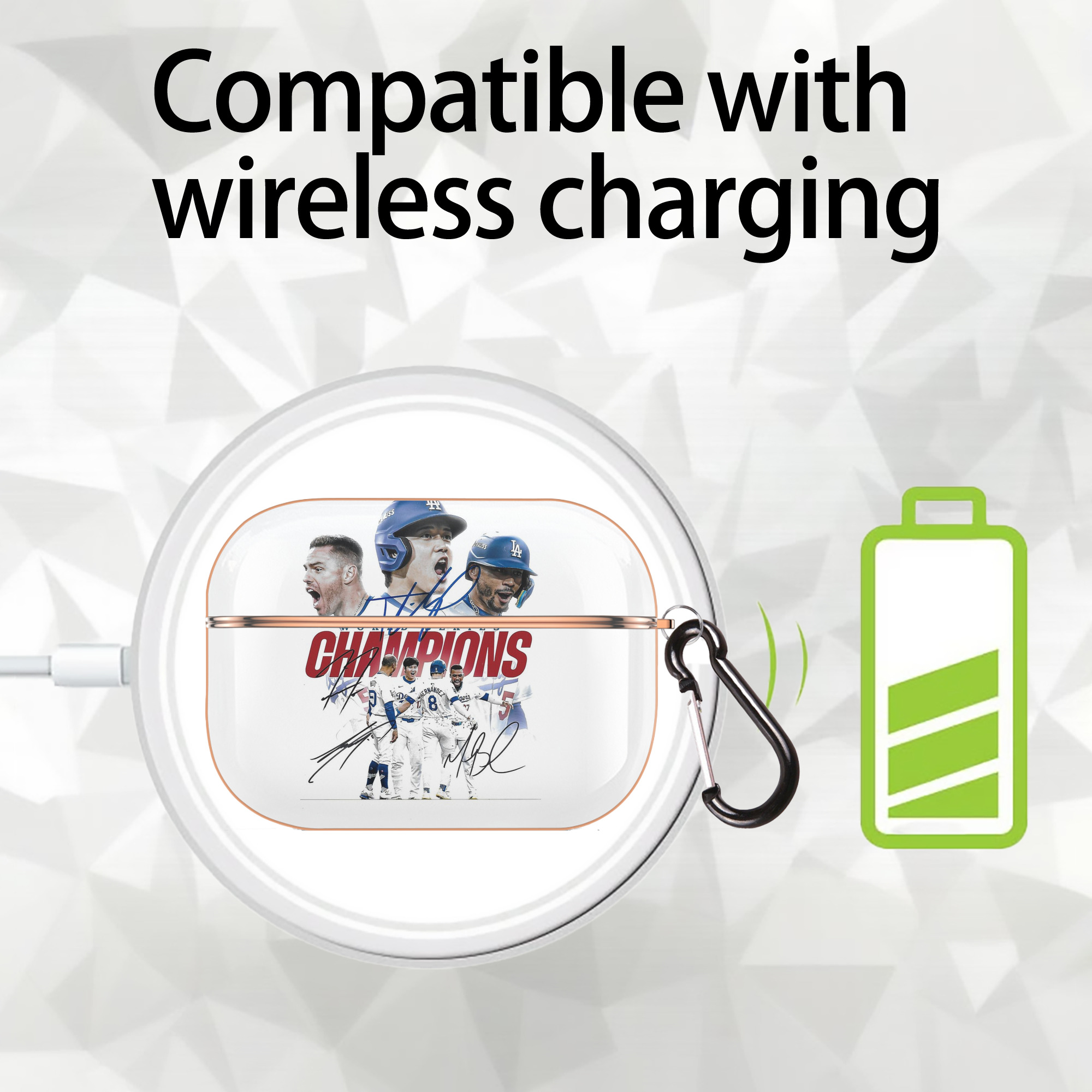  AirPods Pro Protective Case Rose Gold, Flexible PC Material, Precise Fit, Anti-Slip Cover, Full Protection, Fingerprint Resistant, Washable With Keychain