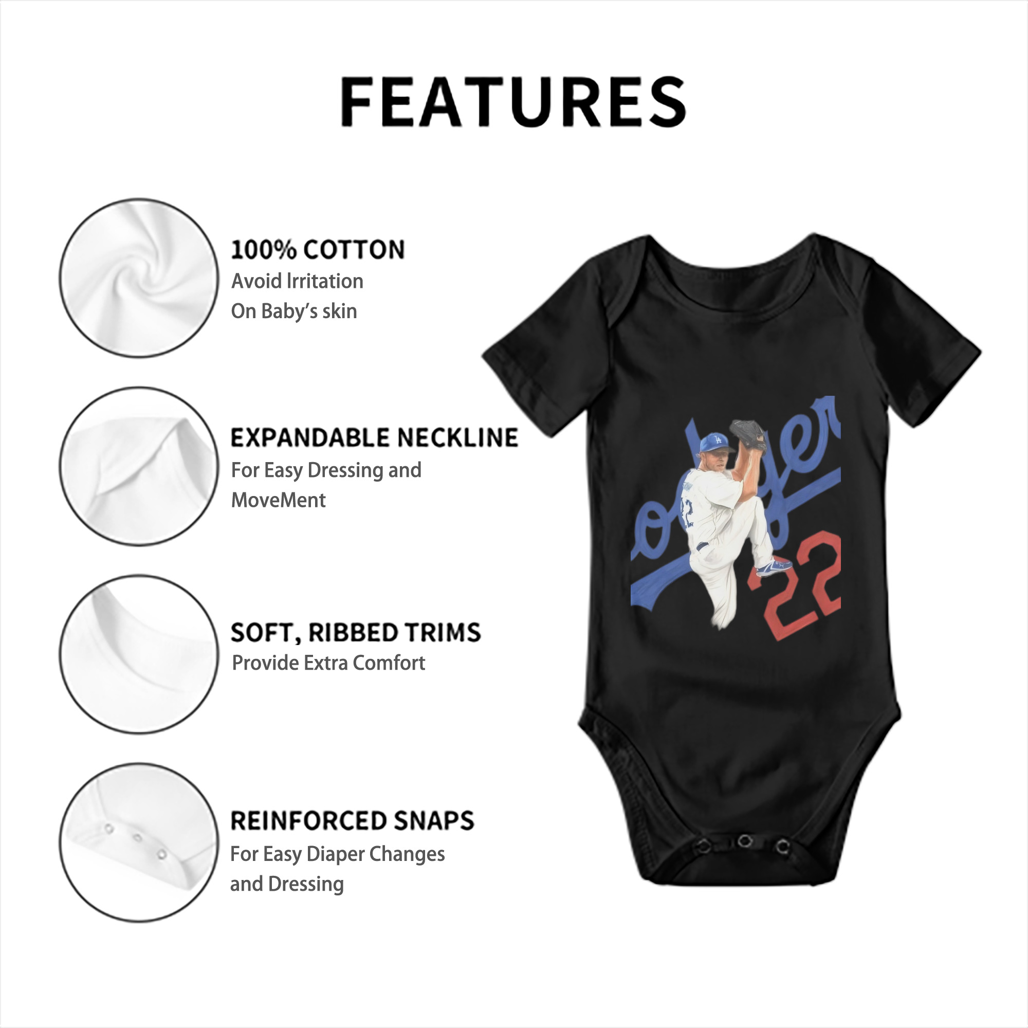  Baby Short Sleeve Romper – 100% Cotton Soft & Breathable Digital Print Onesie With Easy Snap Closure And Envelope Shoulder – Comfortable For Daily Wear & Travel