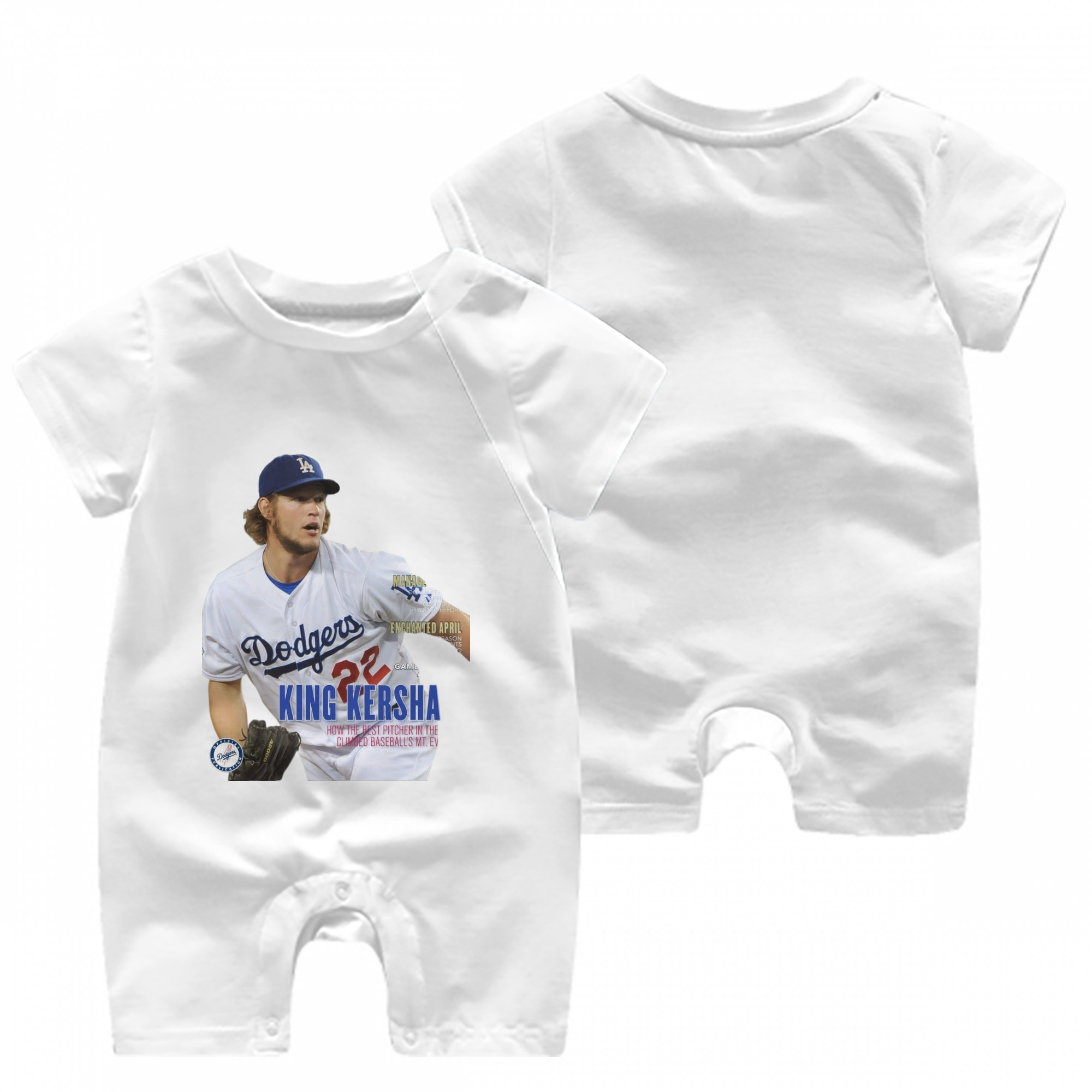  Baby Short Sleeve Onesie – 100% Cotton Soft & Breathable Digital Print Romper – Double-Sided Print, Snap Closure For Easy Diaper Changes – Comfortable For Boys & Girls