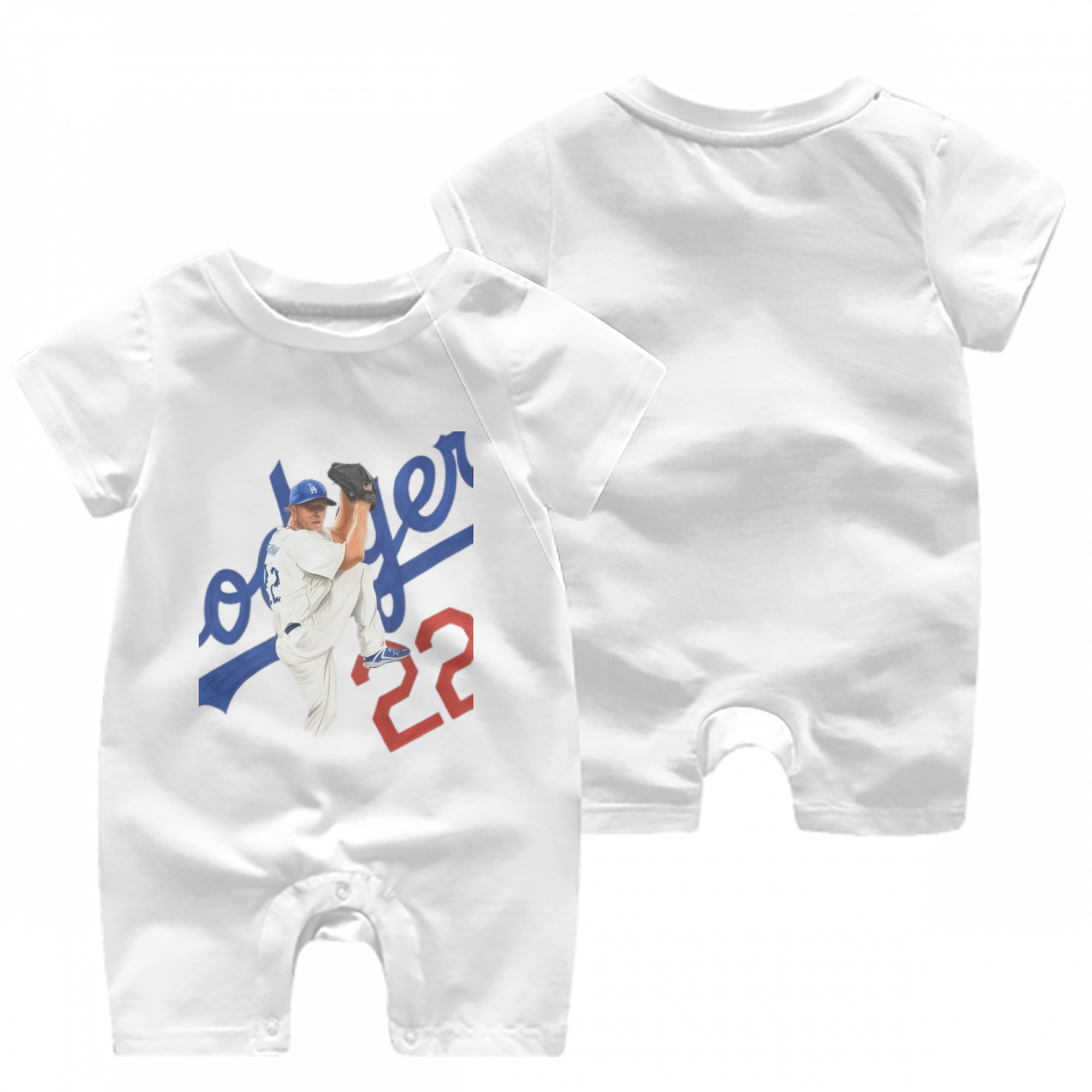  Baby Short Sleeve Onesie – 100% Cotton Soft & Breathable Digital Print Romper – Double-Sided Print, Snap Closure For Easy Diaper Changes – Comfortable For Boys & Girls