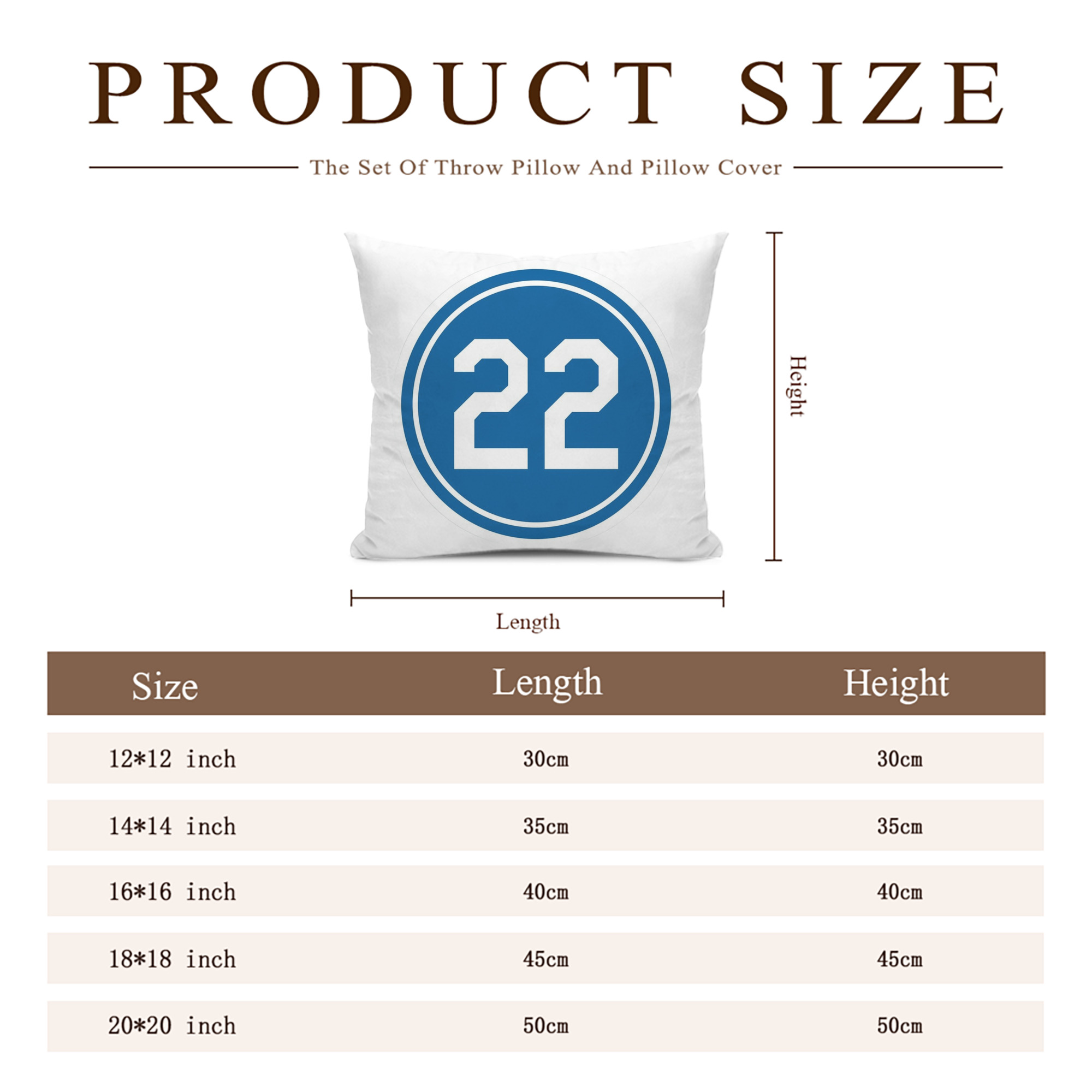  Soft Polyester Pillow Cover With Insert – Double-Sided Design, Invisible Zipper, Durable & Breathable – Easy Care Cushion Set