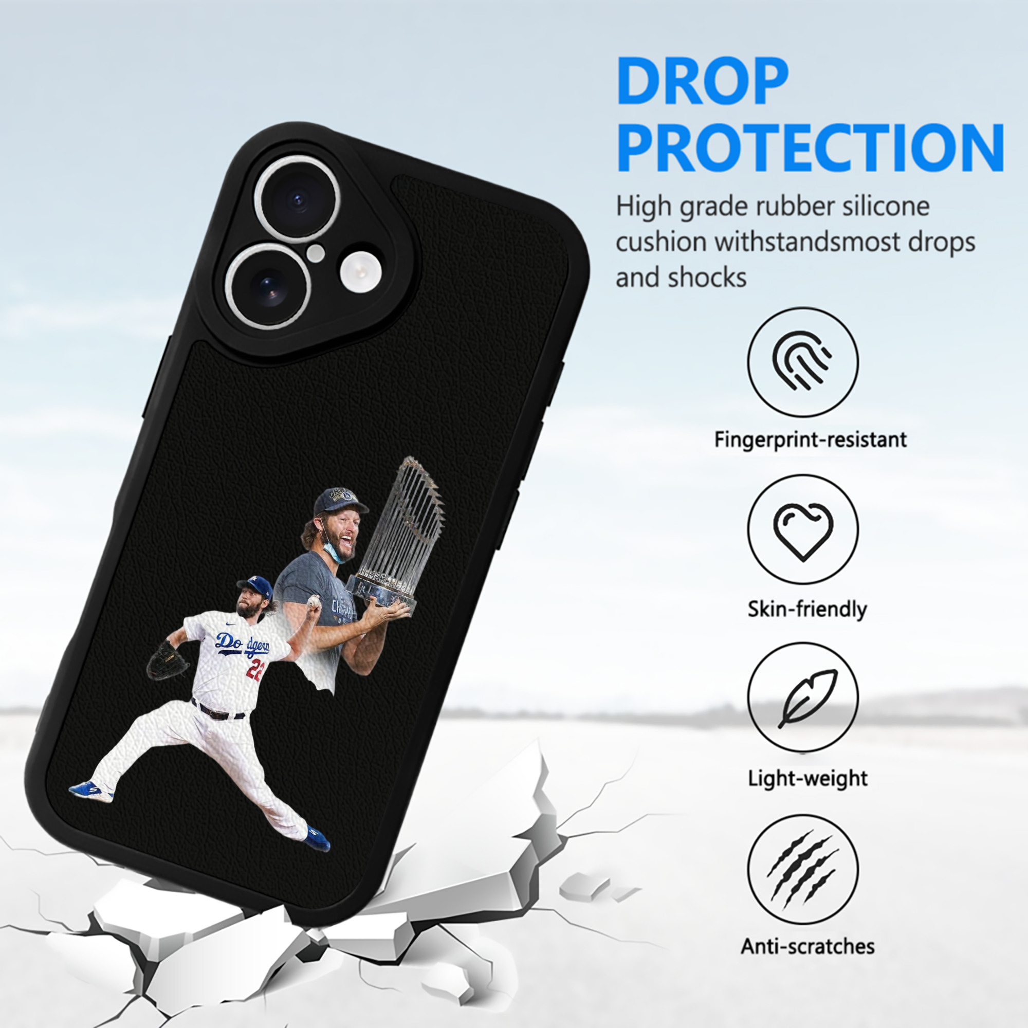  IPhone 16 Silicone Leather Case – UV Print, Lambskin Texture – Perfect Fit, Wireless Charging Compatible, Scratch Resistant, Precise Cutouts – Stylish Protection For IPhone 16