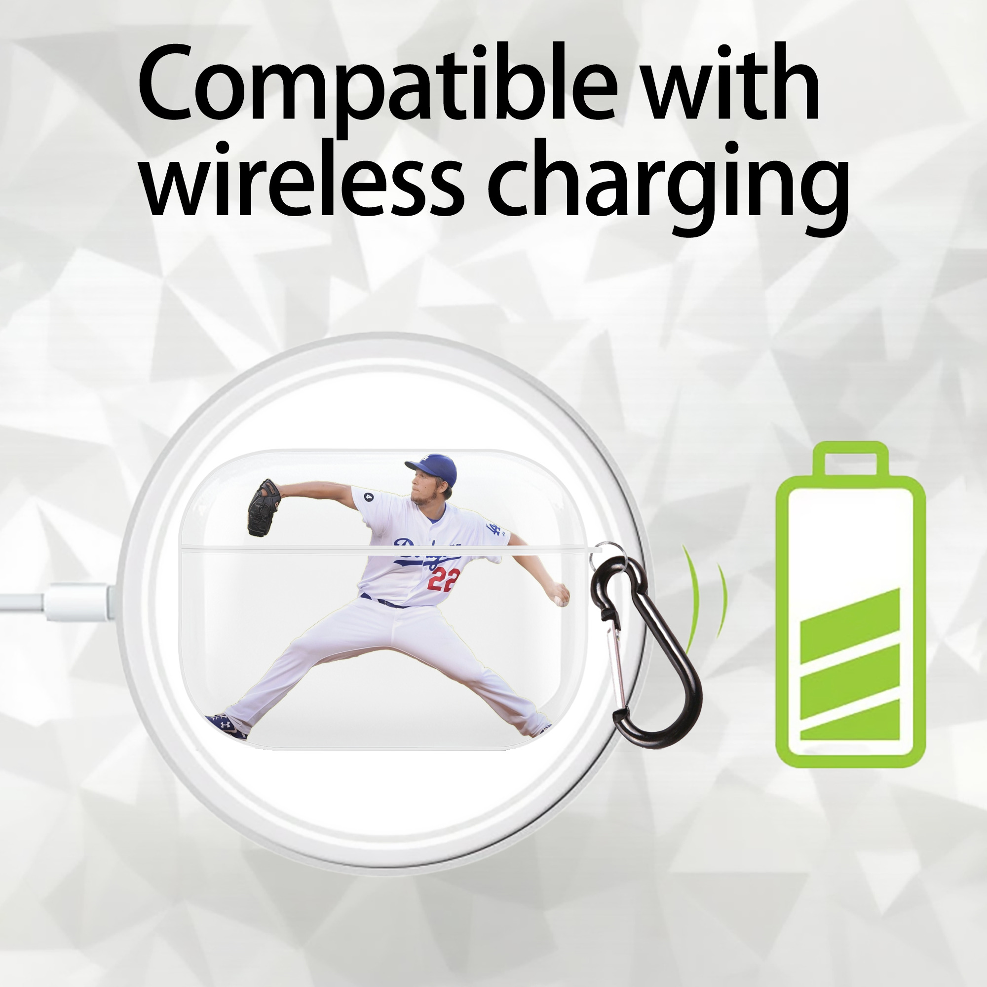  AirPods Pro Hard Case White With Keychain, Durable Flexible PC, Precise Cutouts, Anti-Fingerprint, Yellowing & Scratch Resistant, Full Protection, Washable