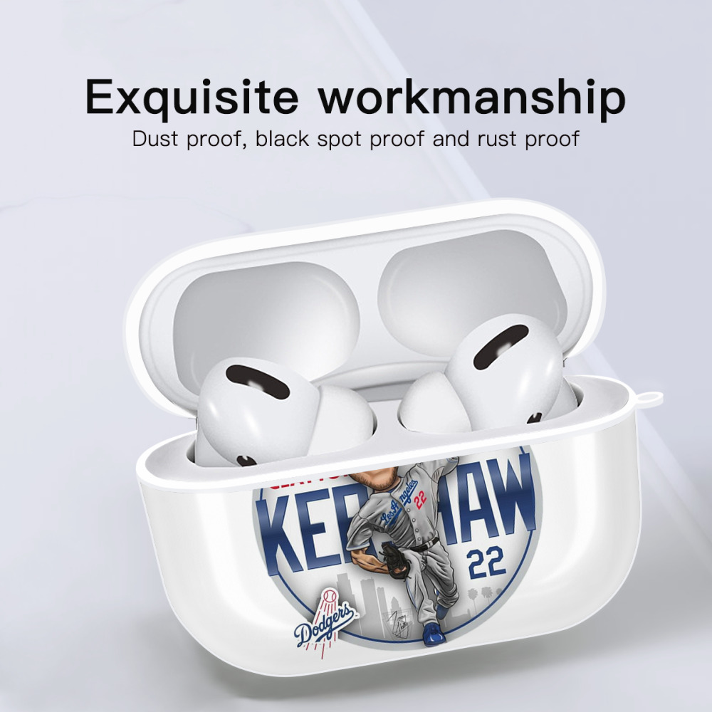  AirPods Pro Hard Case White With Keychain, Durable Flexible PC, Precise Cutouts, Anti-Fingerprint, Yellowing & Scratch Resistant, Full Protection, Washable