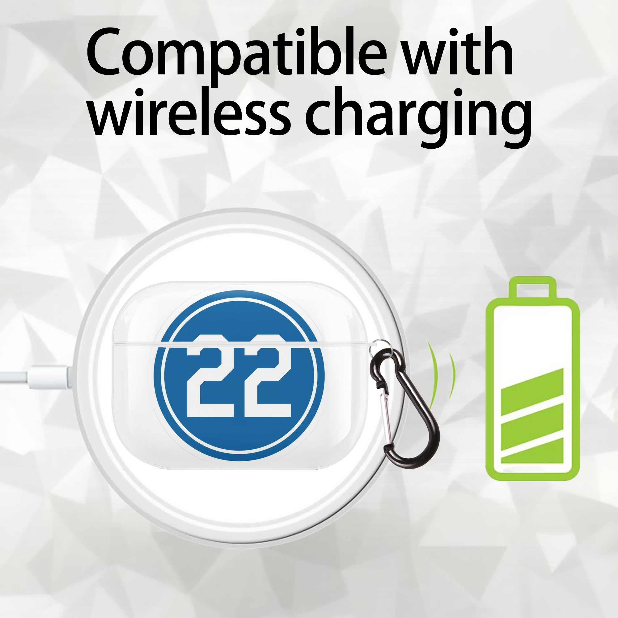  AirPods Pro Hard Case White With Keychain, Durable Flexible PC, Precise Cutouts, Anti-Fingerprint, Yellowing & Scratch Resistant, Full Protection, Washable