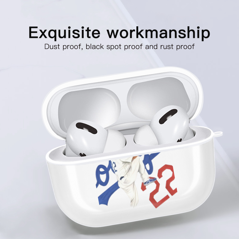  AirPods Pro Hard Case White With Keychain, Durable Flexible PC, Precise Cutouts, Anti-Fingerprint, Yellowing & Scratch Resistant, Full Protection, Washable