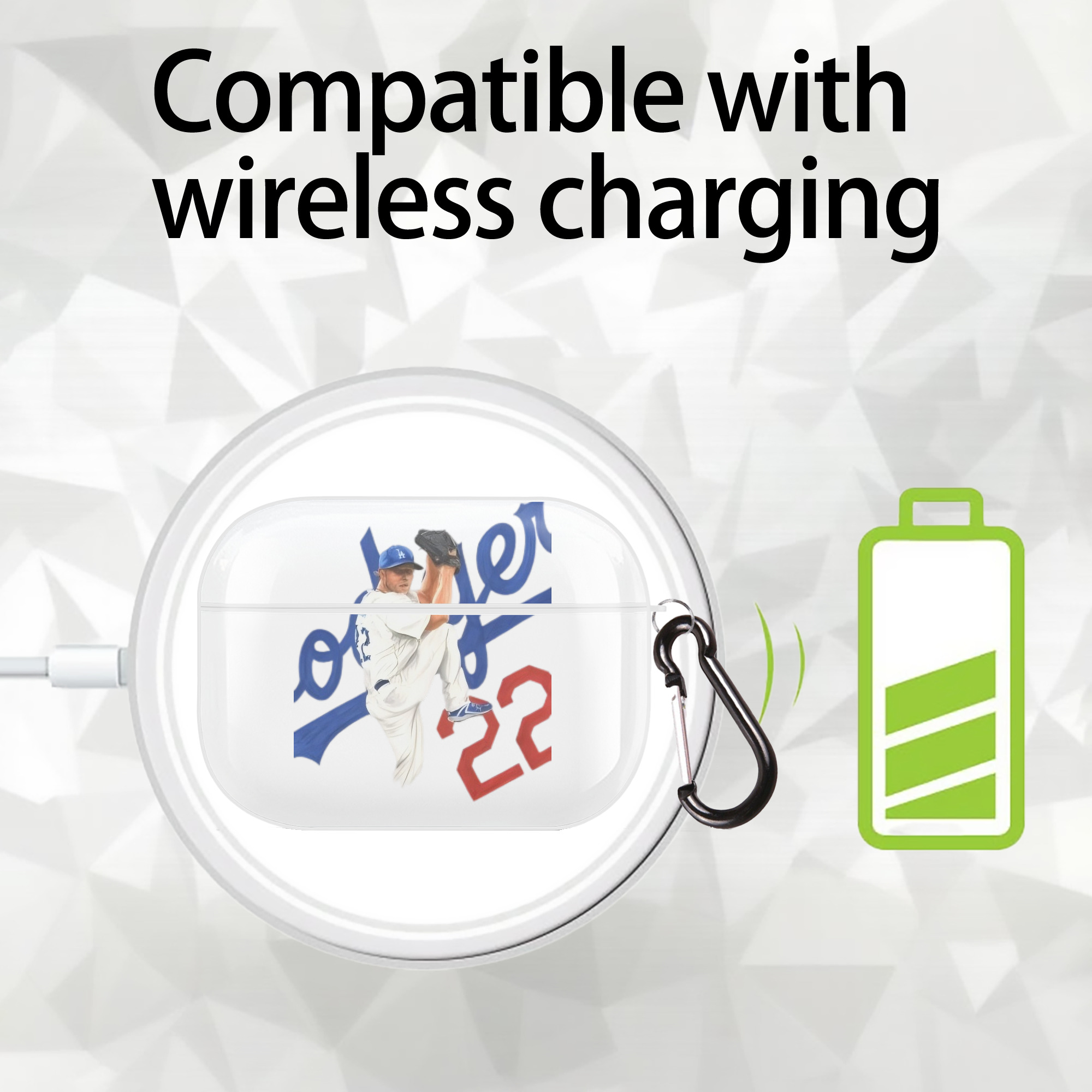  AirPods Pro Hard Case White With Keychain, Durable Flexible PC, Precise Cutouts, Anti-Fingerprint, Yellowing & Scratch Resistant, Full Protection, Washable