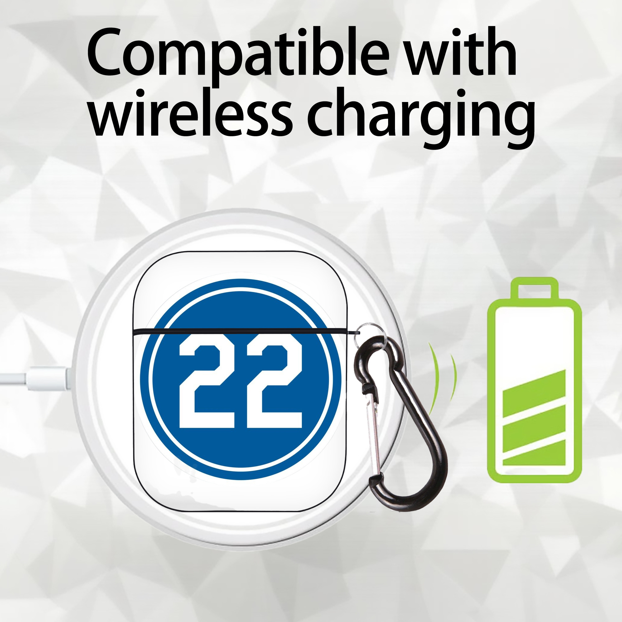  AirPods 2 Case Hard Shell Black, Flexible PC Material, Precise Cutouts, Full Protection, Anti-Fingerprint, Washable, Includes Keychain – Durable & Slim Design