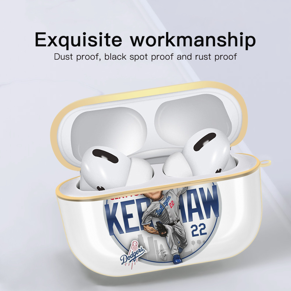  Luxury Gold AirPods Pro Case With Keychain, Flexible PC Material, Full Protection, Precise Cutouts, Anti-Fingerprint, Washable, Durable Design