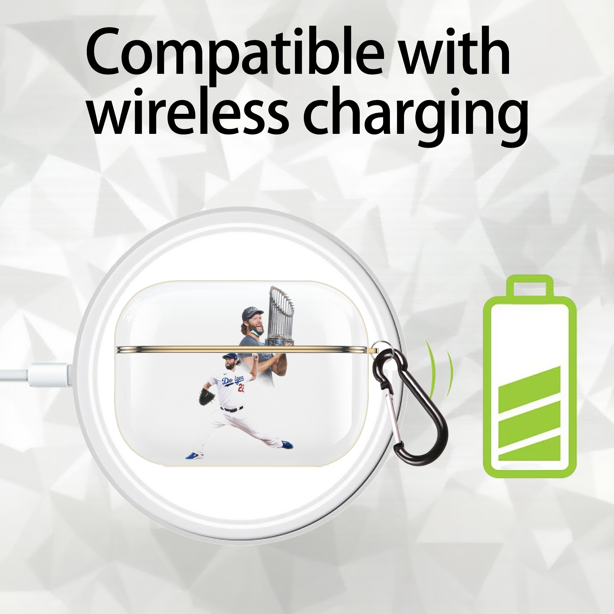  Luxury Gold AirPods Pro Case With Keychain, Flexible PC Material, Full Protection, Precise Cutouts, Anti-Fingerprint, Washable, Durable Design