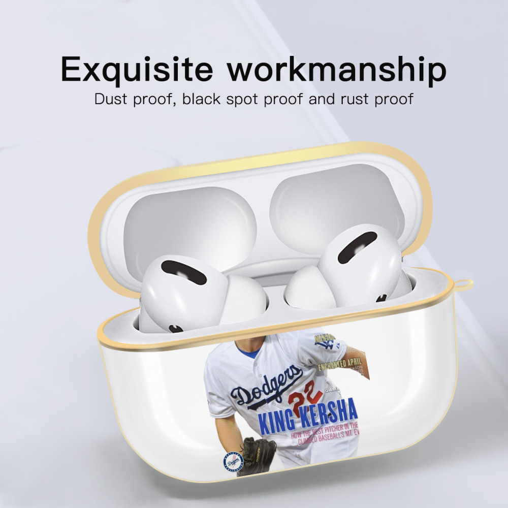  Luxury Gold AirPods Pro Case With Keychain, Flexible PC Material, Full Protection, Precise Cutouts, Anti-Fingerprint, Washable, Durable Design