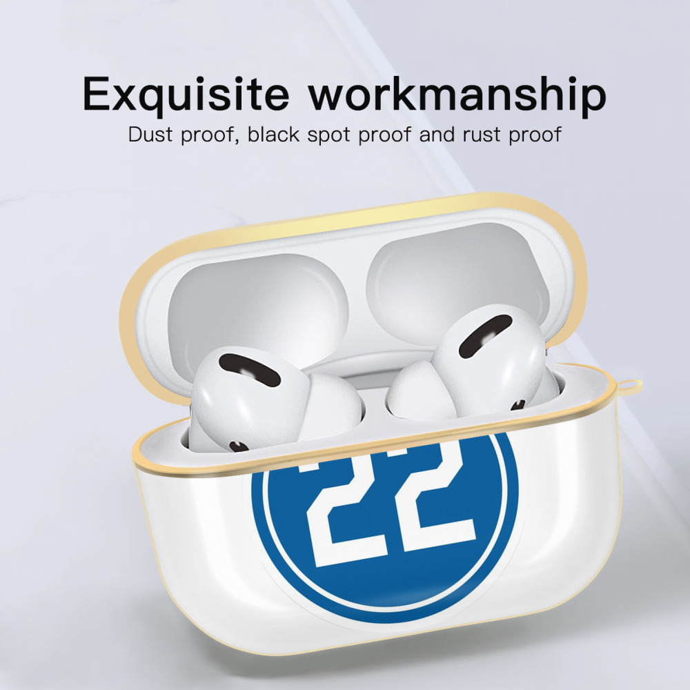  Luxury Gold AirPods Pro Case With Keychain, Flexible PC Material, Full Protection, Precise Cutouts, Anti-Fingerprint, Washable, Durable Design